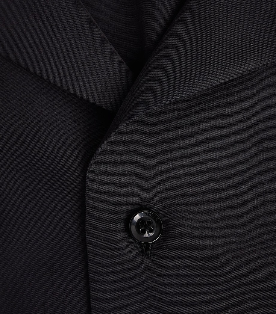 AMIRI Mens Embroidered-Collar Relaxed Shirt Black Image 6