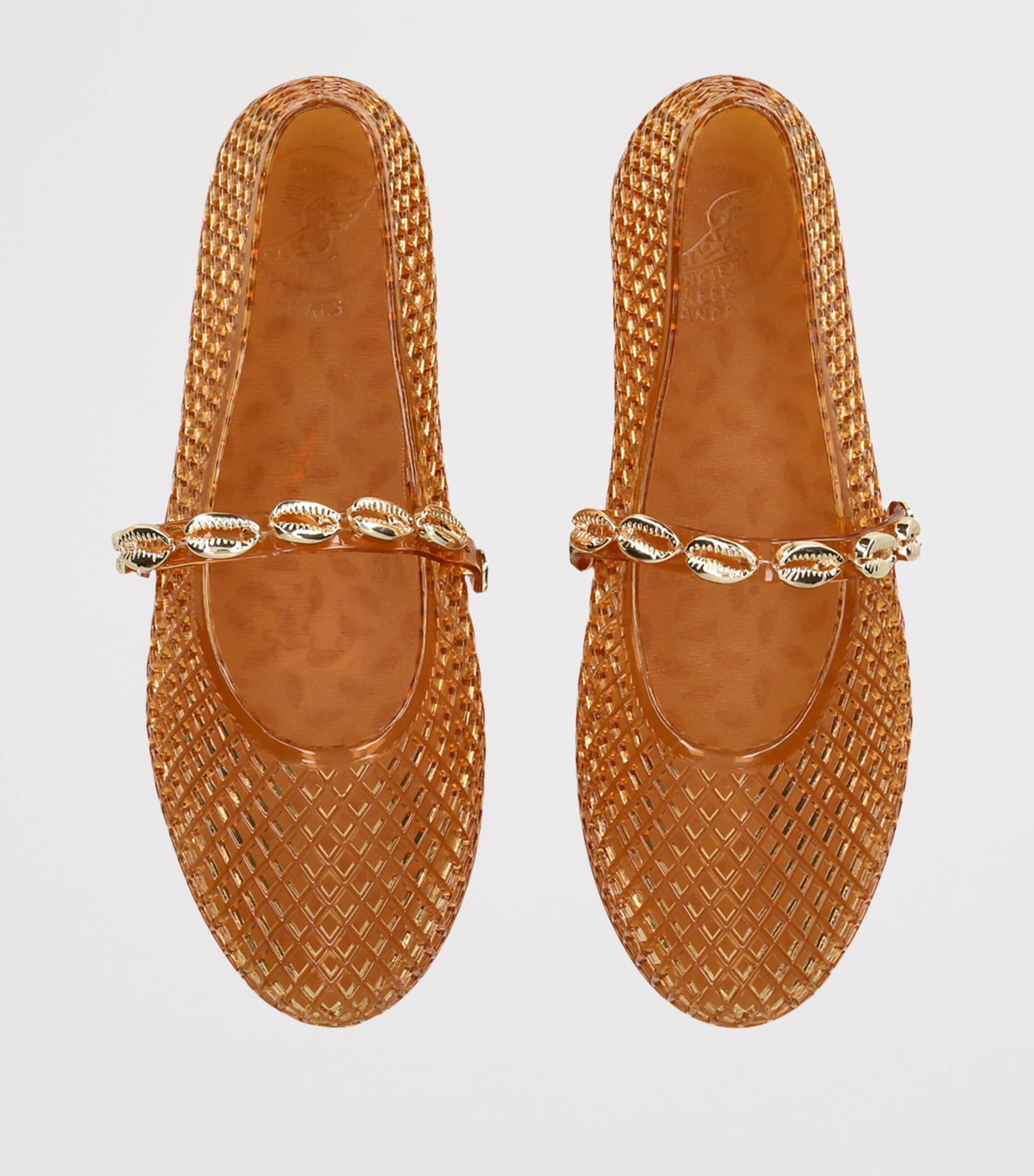 Ancient Greek Sandals Jelly Iro Ballet Flats Camel Image 4