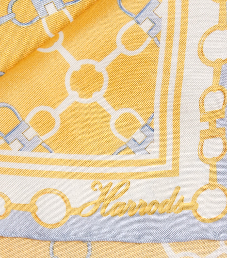 Silk Chain Print Scarf YELLOW Image 6