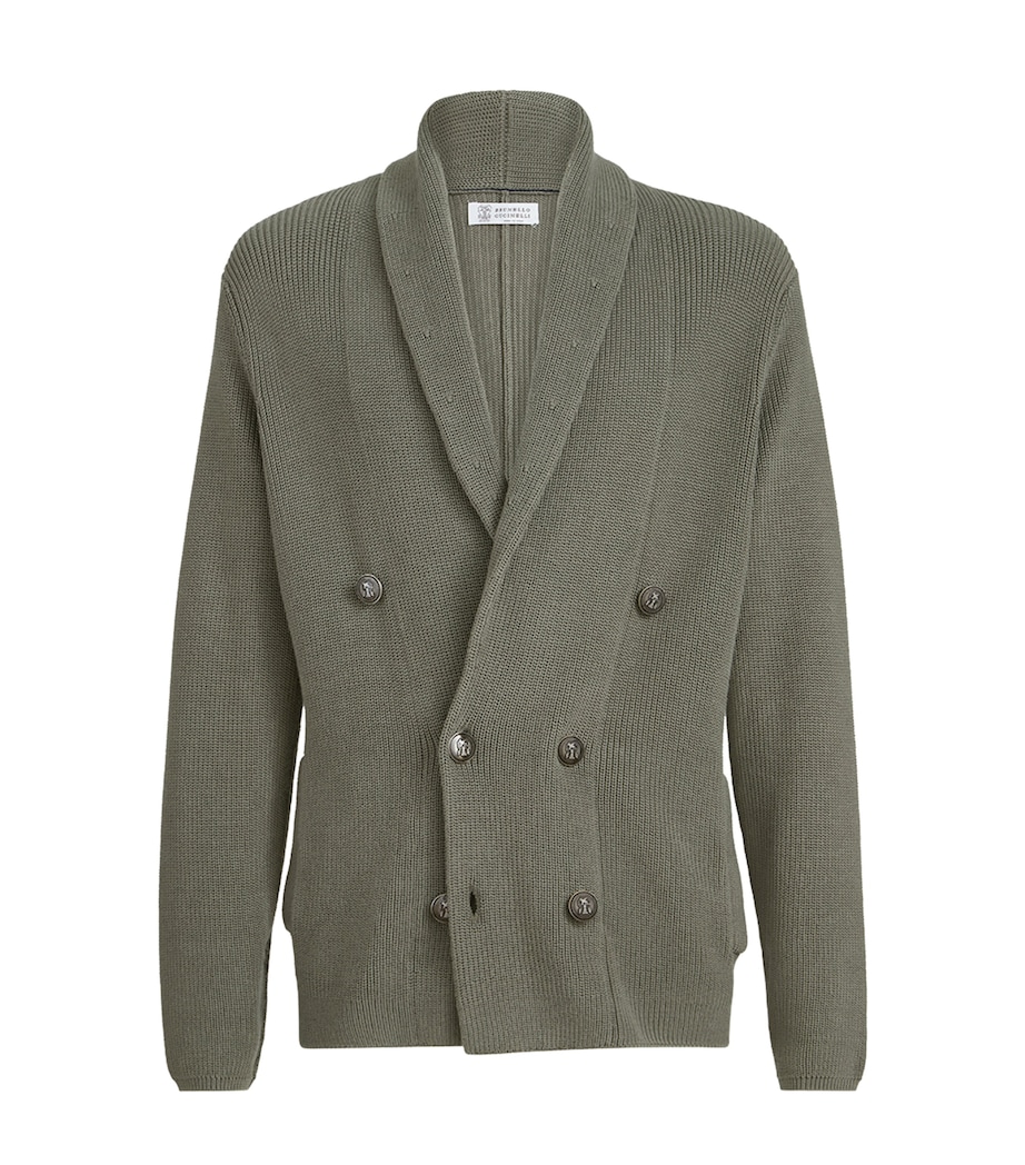 Brunello Cucinelli Mens Cotton Double-Breasted Cardigan Image 1