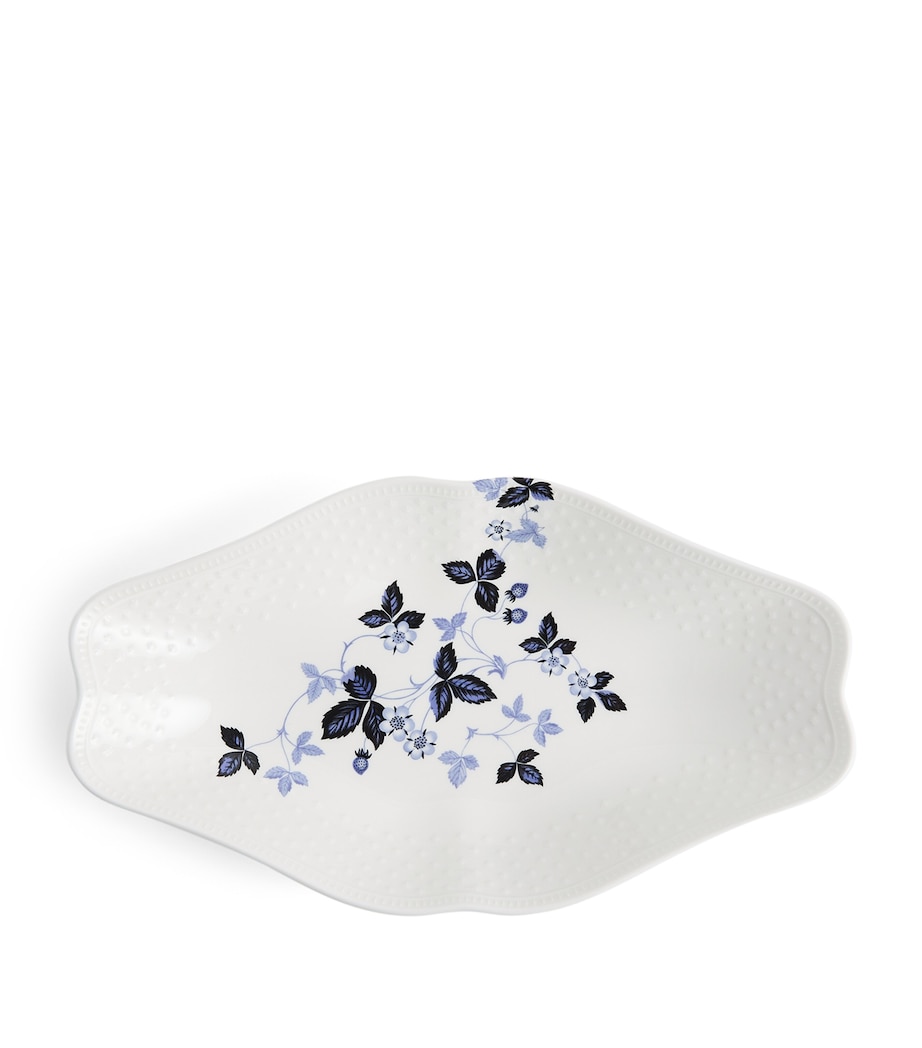 Wedgwood WWild Strawberry Inky Blue Oval Dish (30cm) Blue Image 1