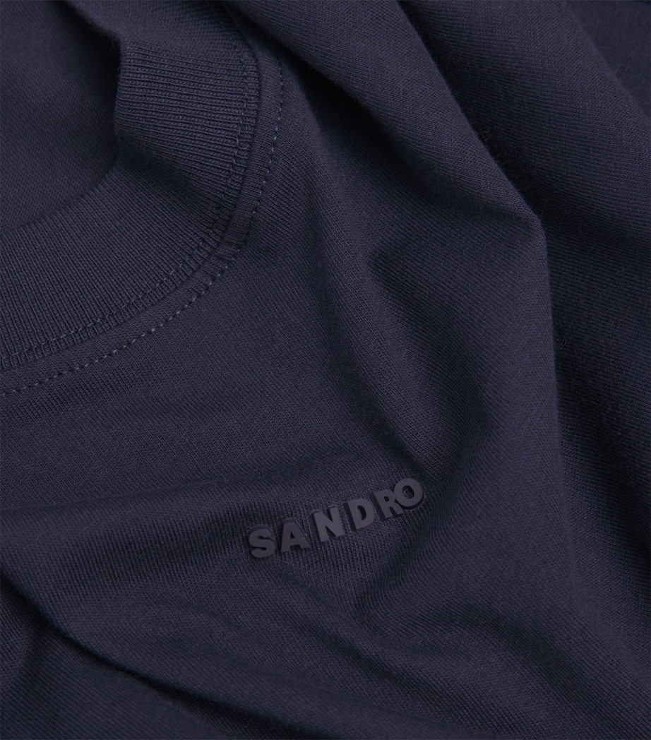 Cotton Rubberised Logo T-Shirt MIDNIGHT BLUE Image 5