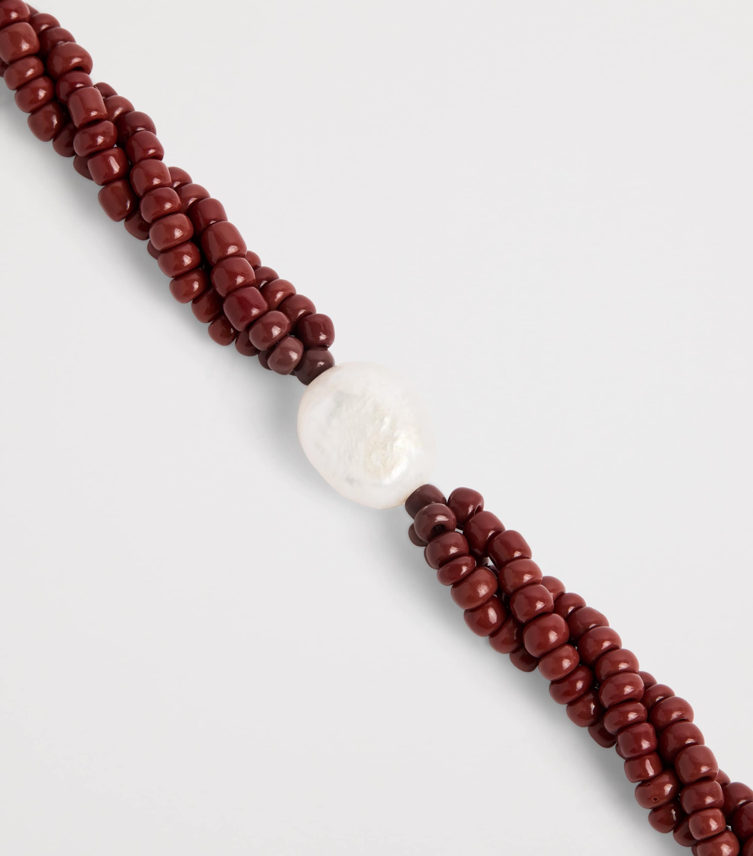 Gold-Plated Beaded Rodeo Bracelet DEEP BURGUNDY Image 3