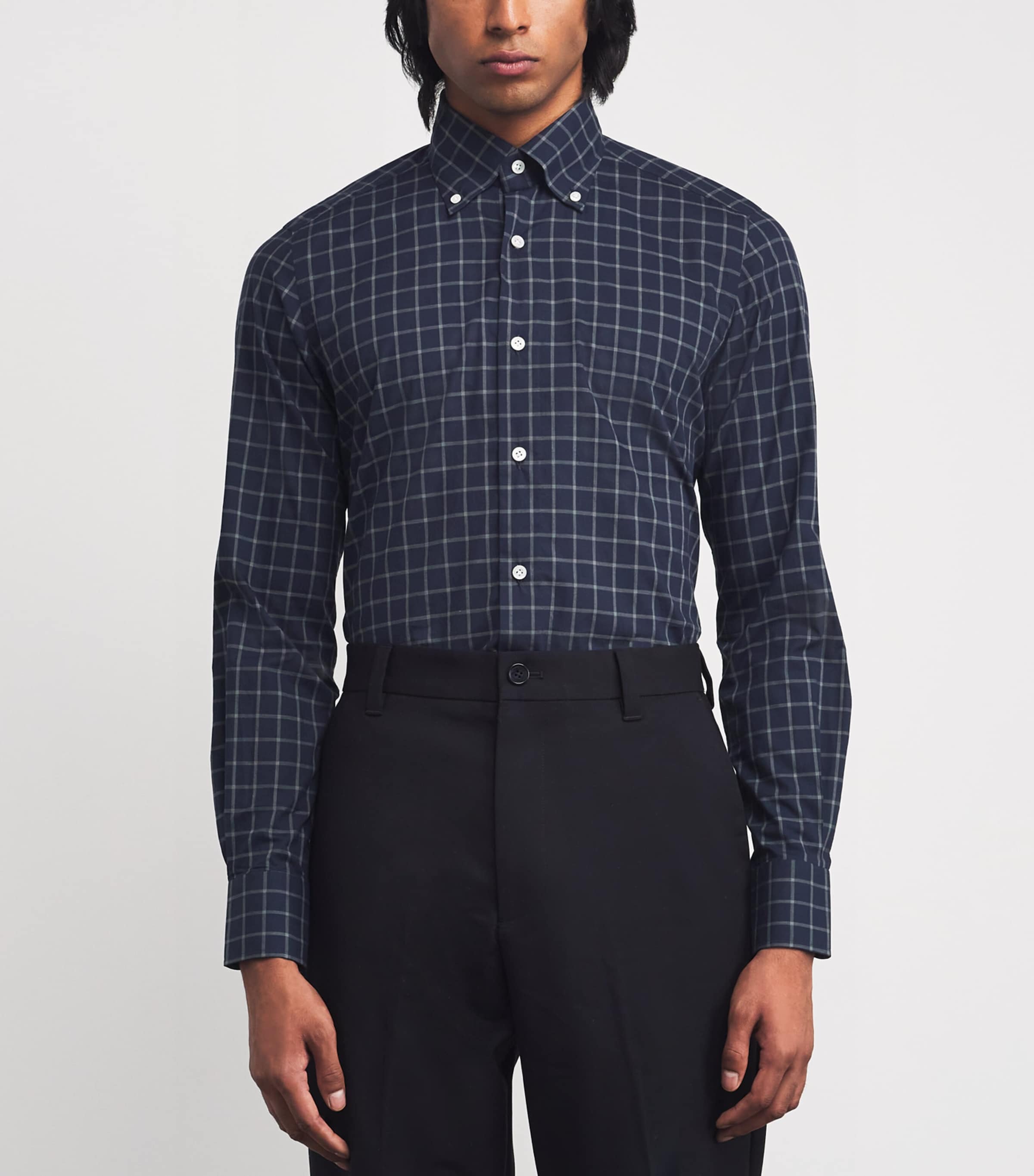 Cotton Check Shirt NAVY CHECK Image 3