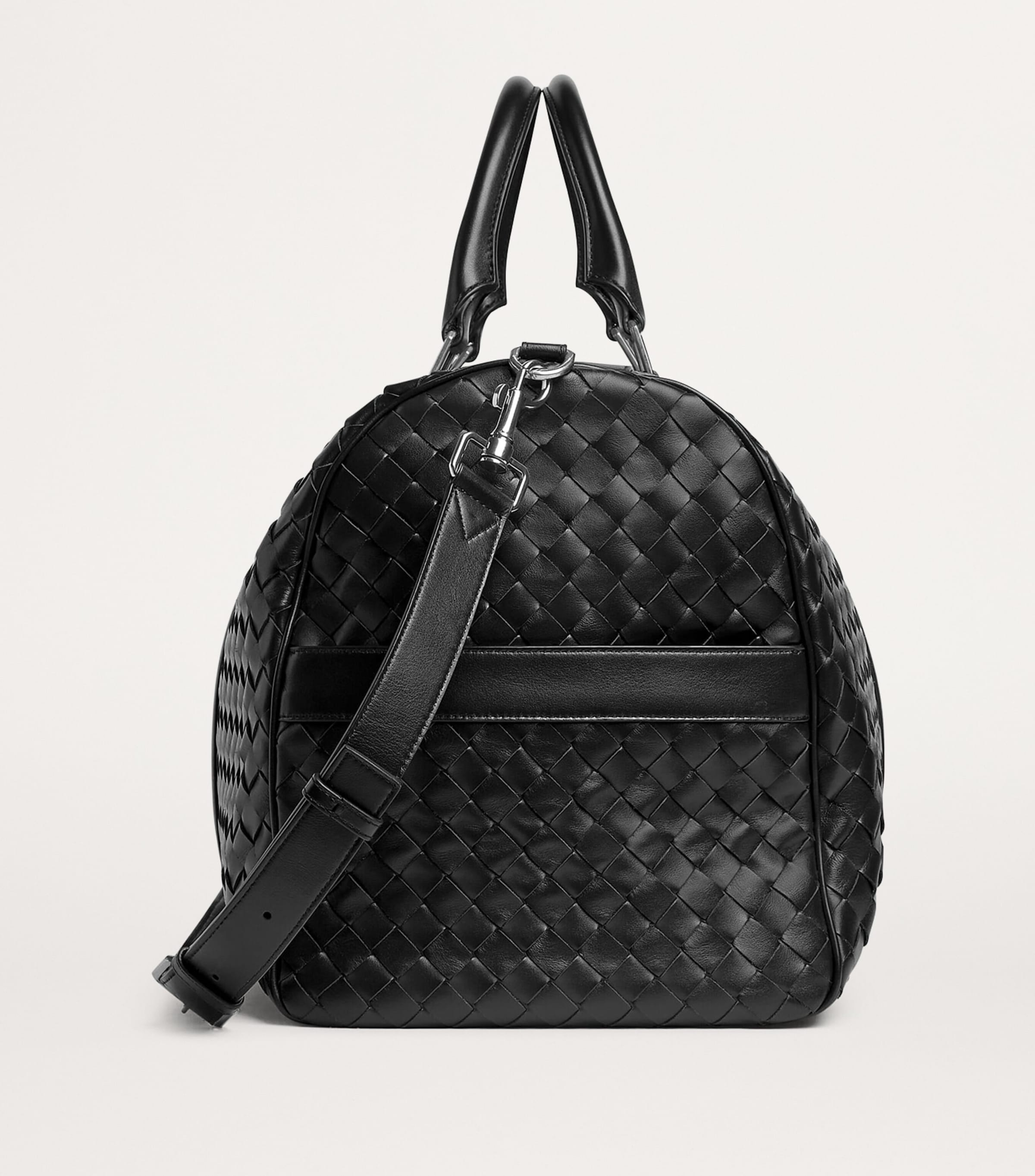 Large Leather Intrecciato Duffle Bag 8803 Image 3