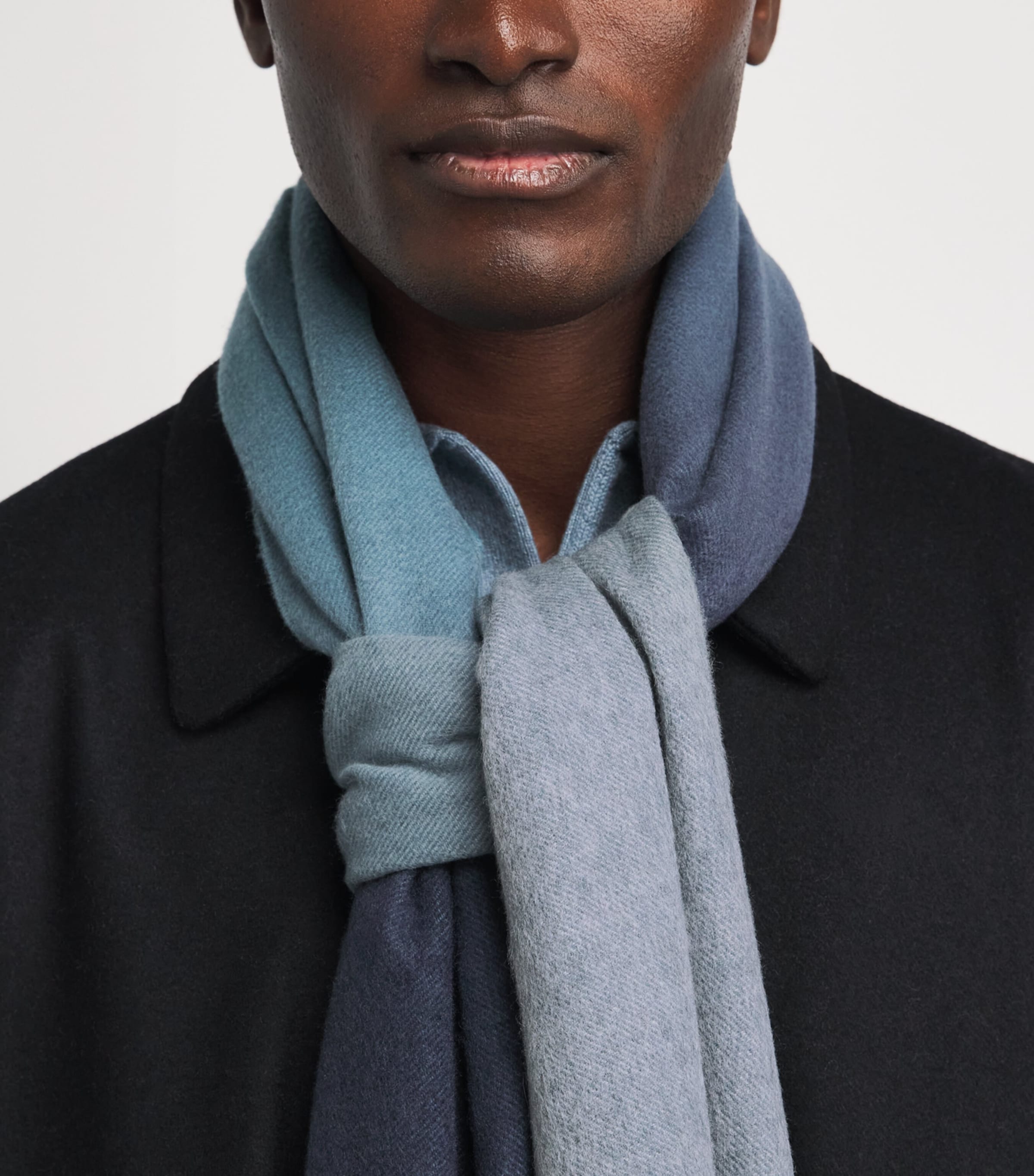 Johnstons Of Elgin Cashmere Ombré Scarf Sky Image 2