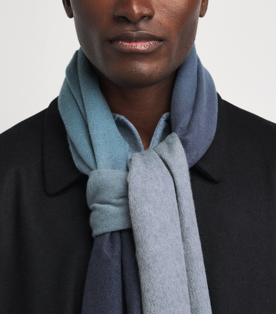 Johnstons Of Elgin Cashmere Ombré Scarf Sky Image 2