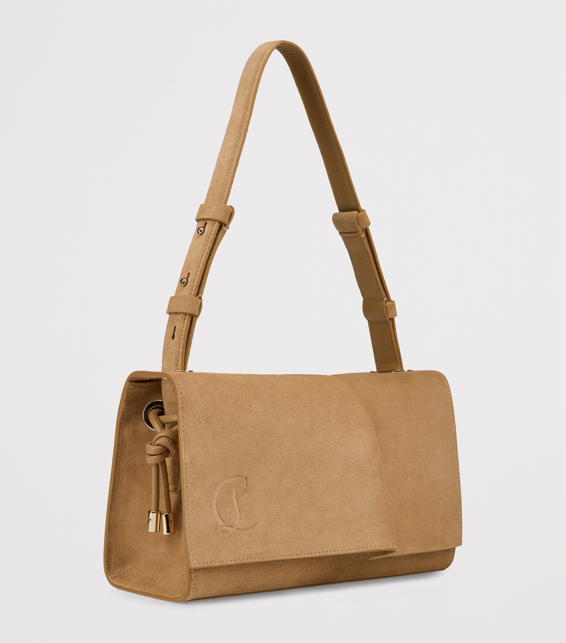 バッグ・カバンその他 Christian Louboutin Baggy small beige shoulder bag in suede Baggy small - Shoulder bag - Calf leather - Lionne