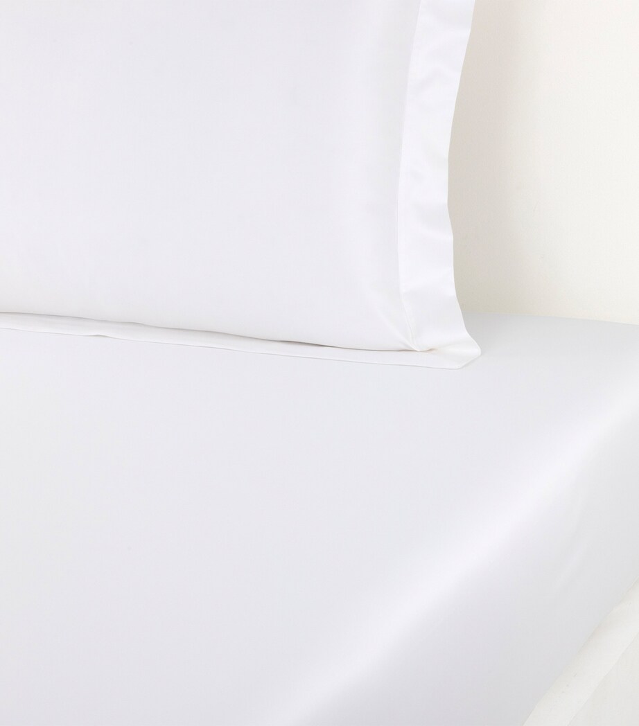 Prodige Double Fitted Sheet (140cm x 200cm) BLANC Image 2
