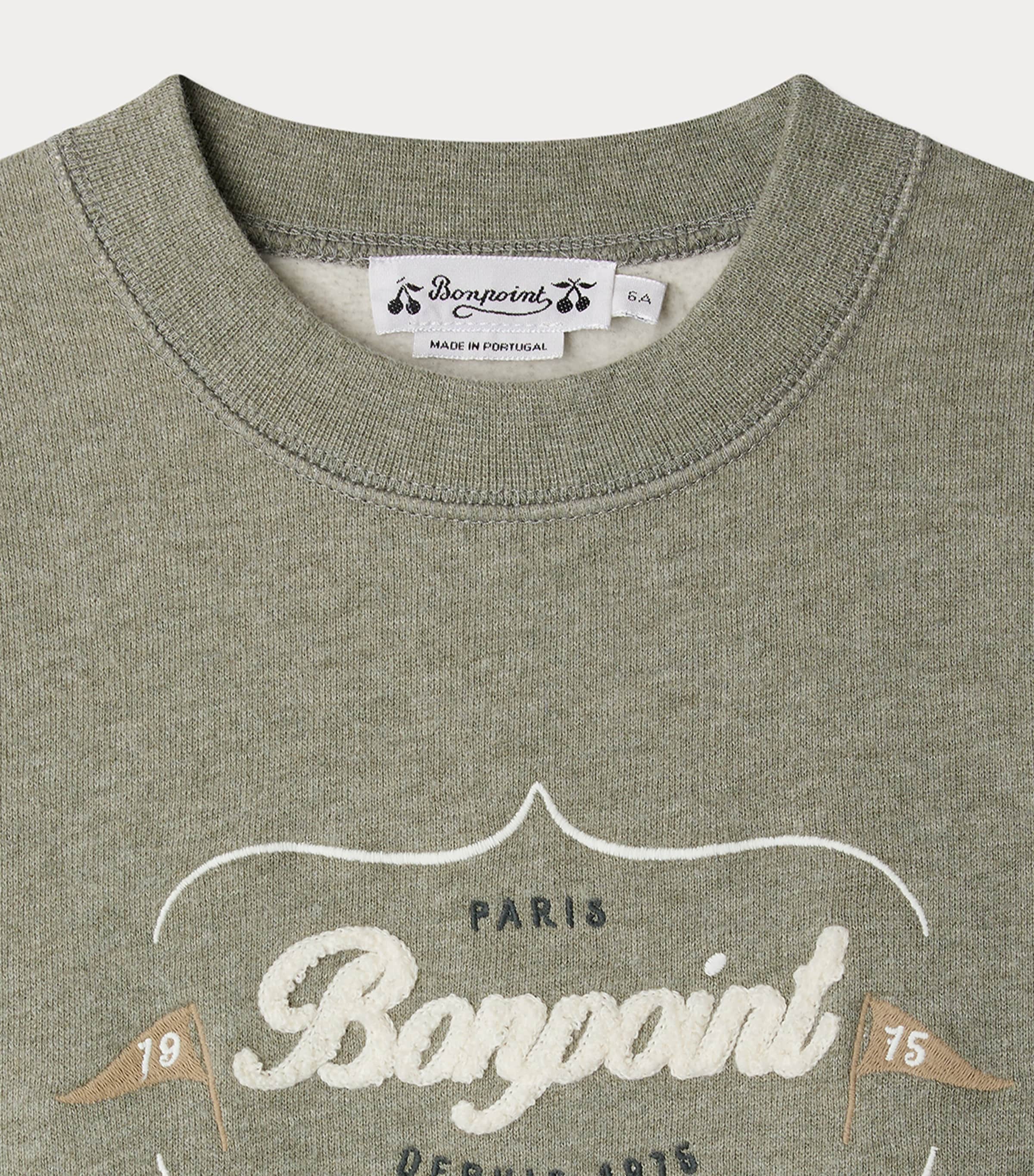 Cotton-Blend Tenino Sweatshirt (10-14 Years) VERT DE GRIS Image 3