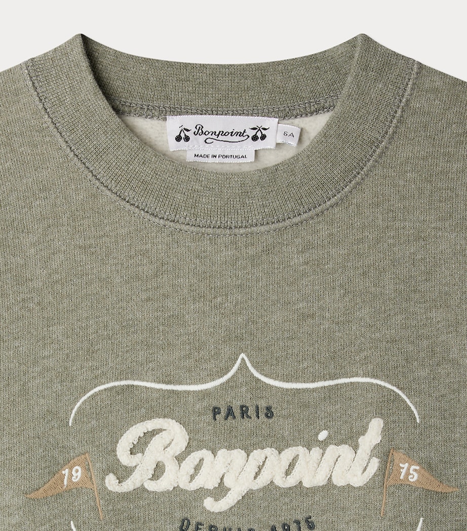 Cotton-Blend Tenino Sweatshirt (10-14 Years) VERT DE GRIS Image 3