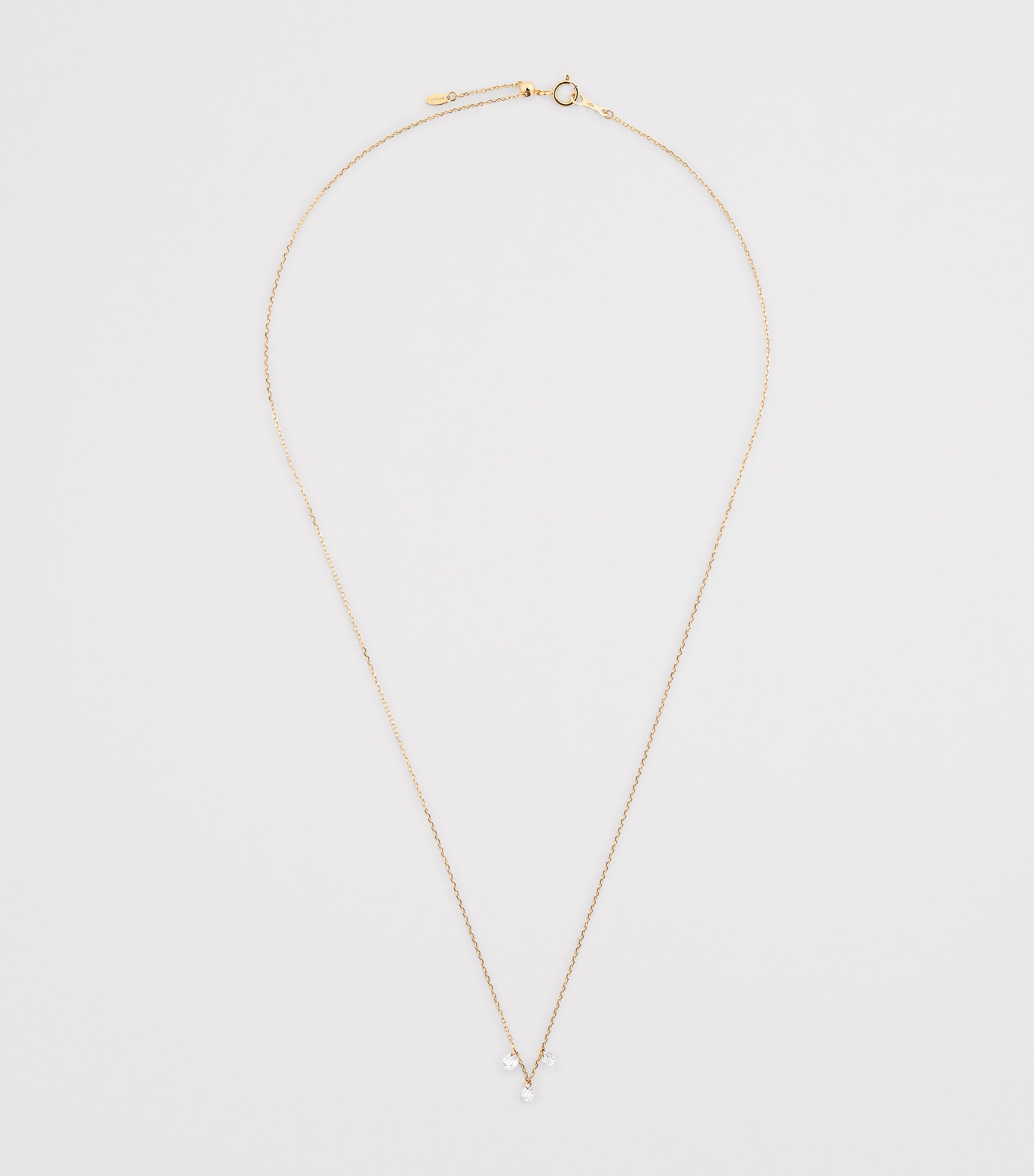 Yellow Gold and Diamond 3-Stone Danaé Necklace YELLOW GOLD Image 3