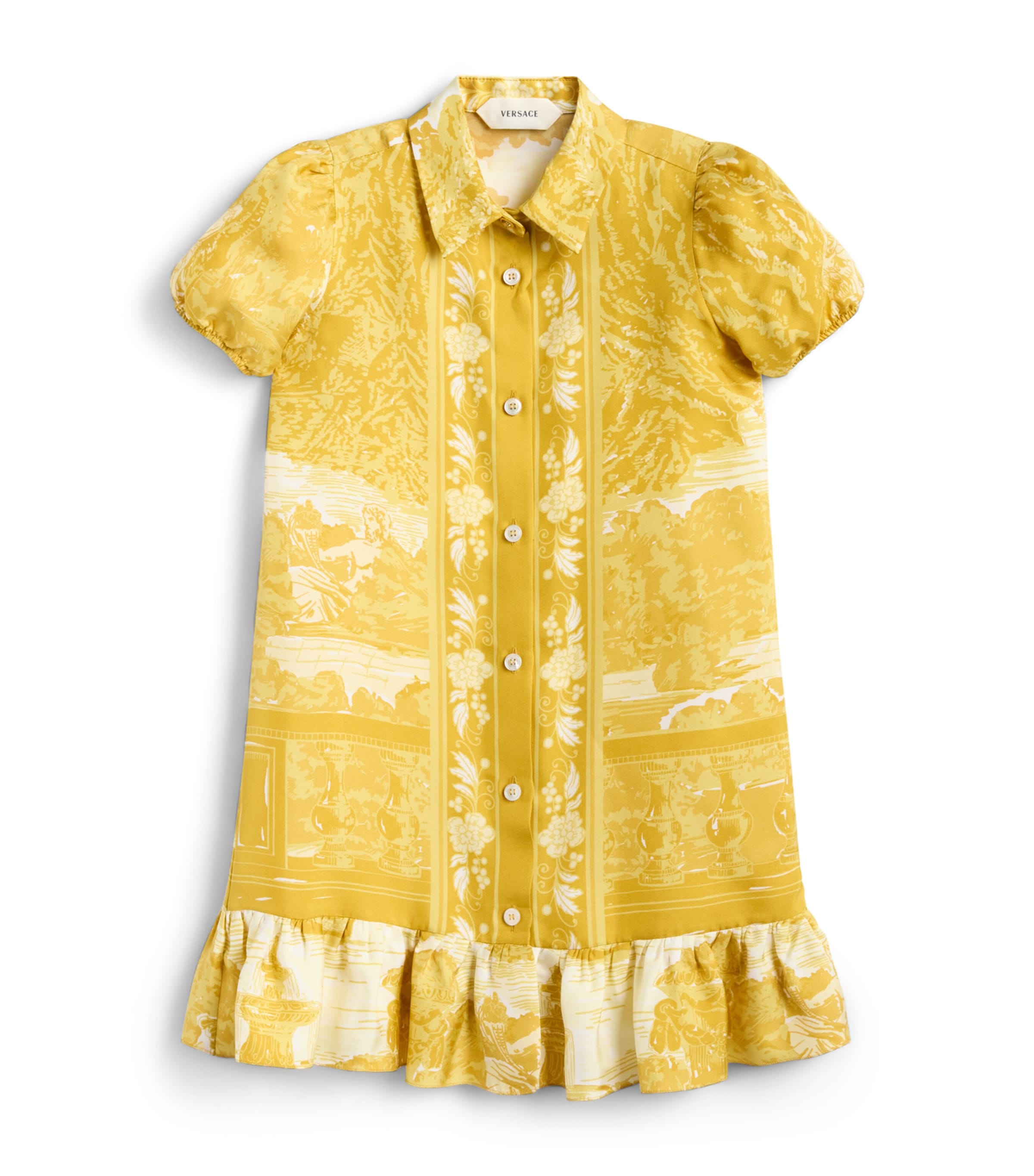 Versace Kids Silk Twill Grotto Shirt Dress (4-14 Years) Image 1