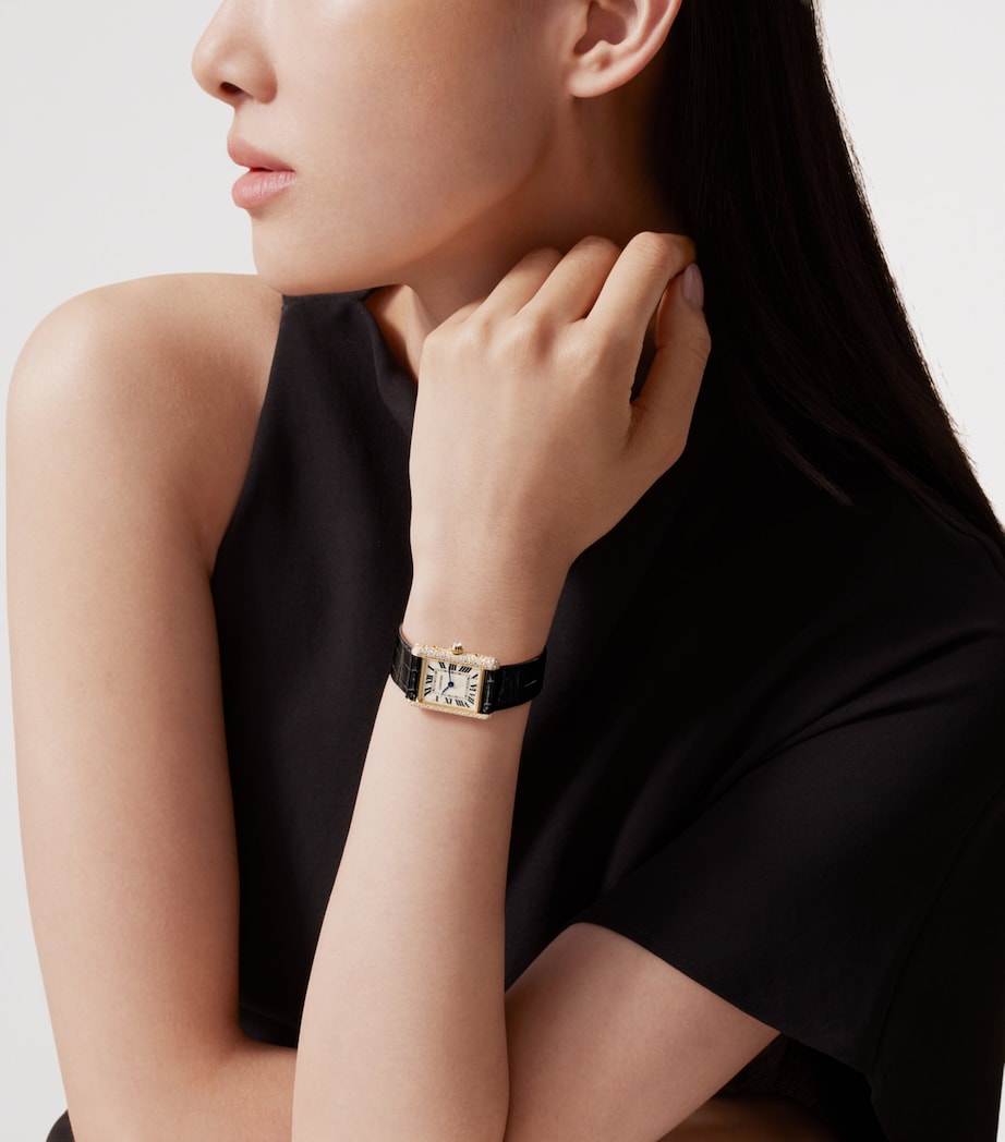Cartier Yellow Gold and Diamond Tank Louis Cartier Watch 22mm Yellow Gold Image 2