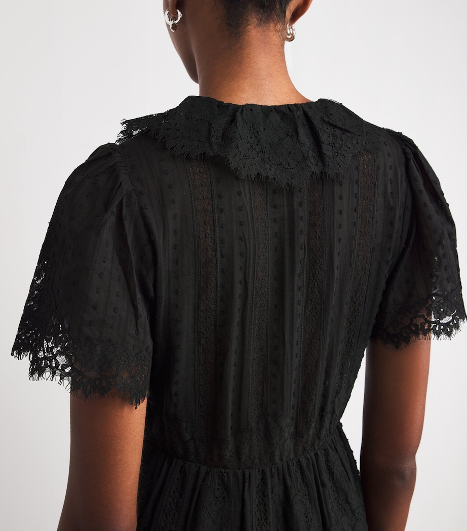 Cotton Gabriella Midi Dress BLACK Image 4