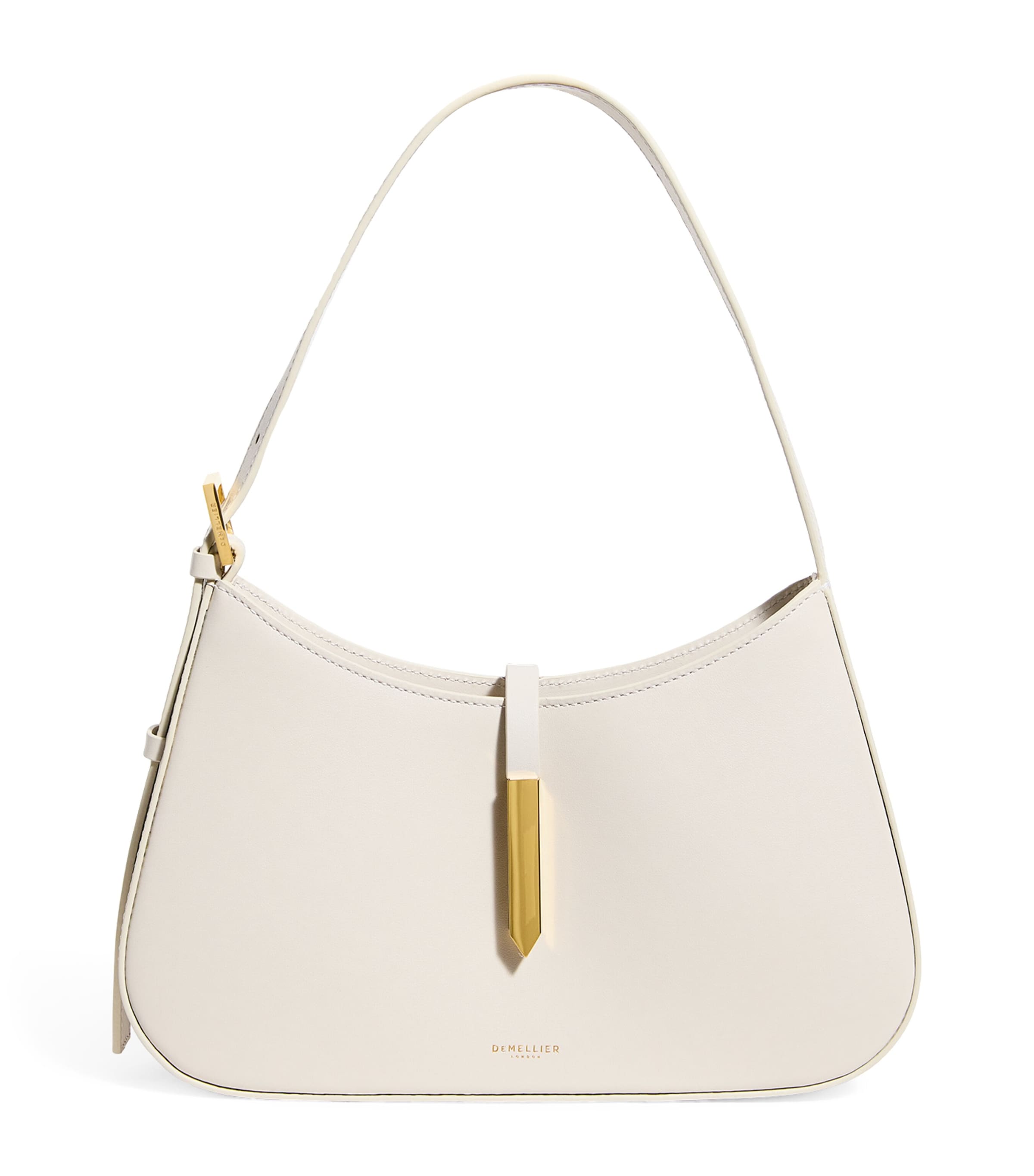 Demellier Leather Tokyo Shoulder Bag In White