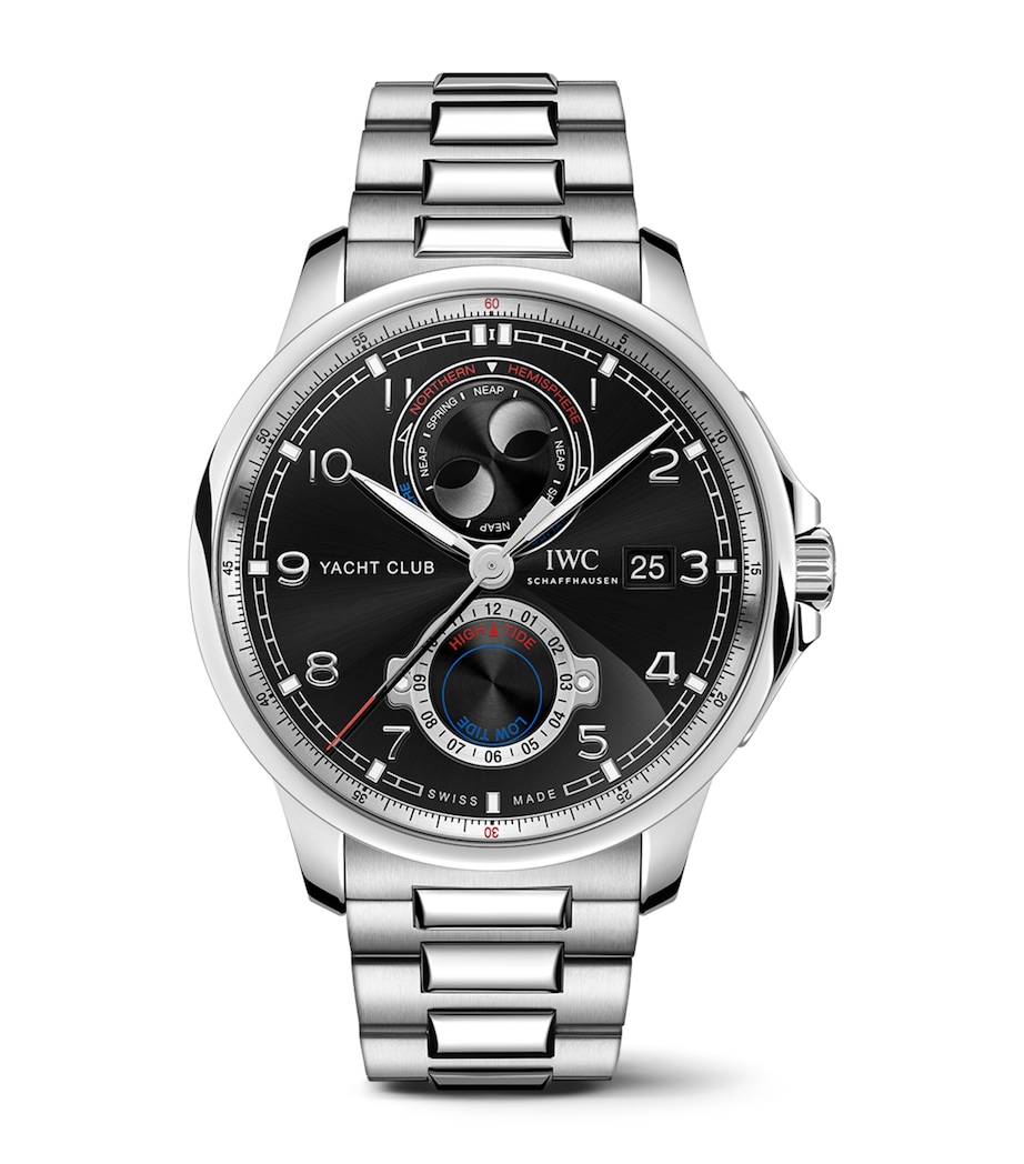 Stainless Steel Portugieser Yacht Club Moon & Tide Watch 45mm BLACK Image 1