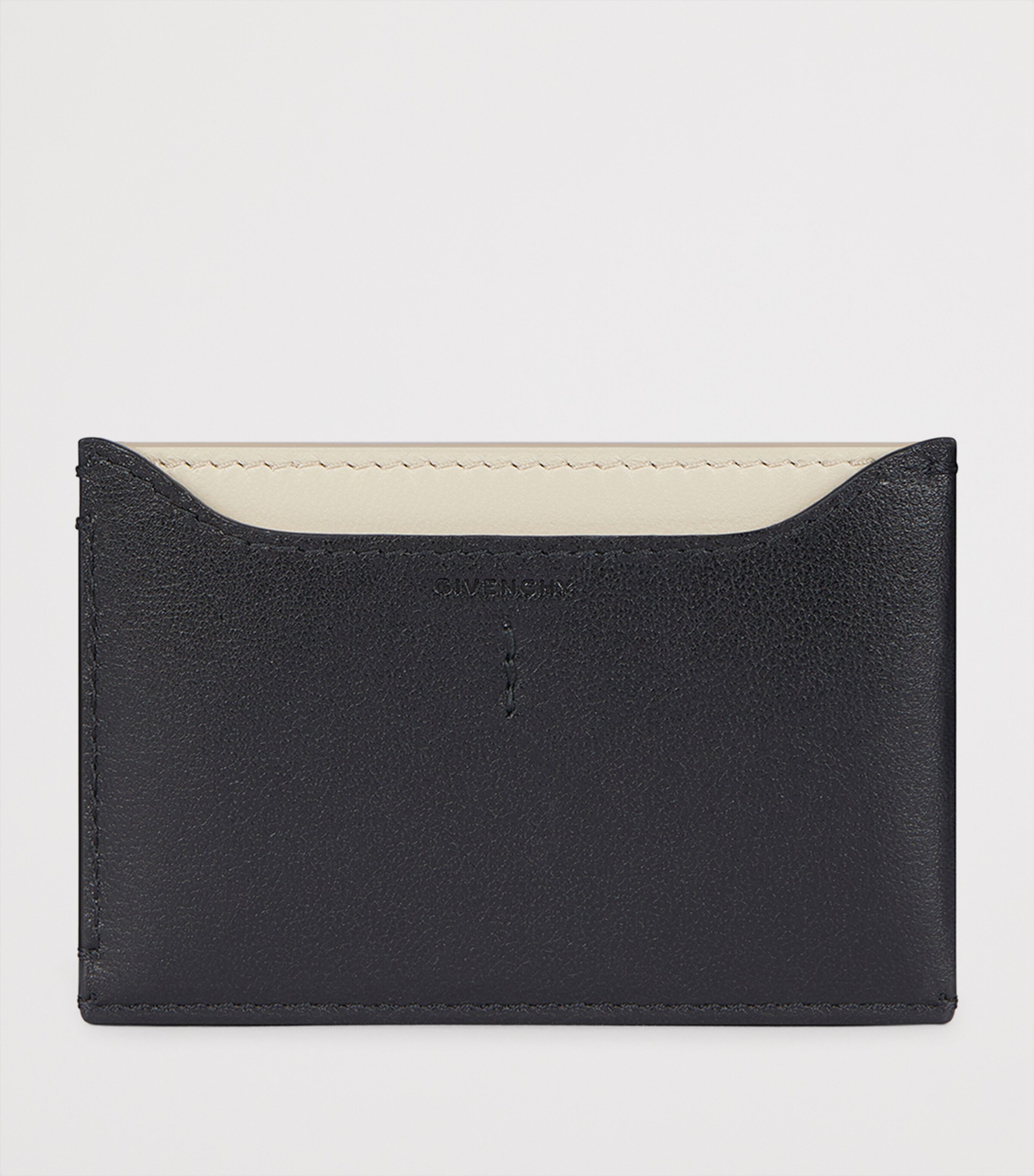 Leather Day Card Holder BLACK Image 2