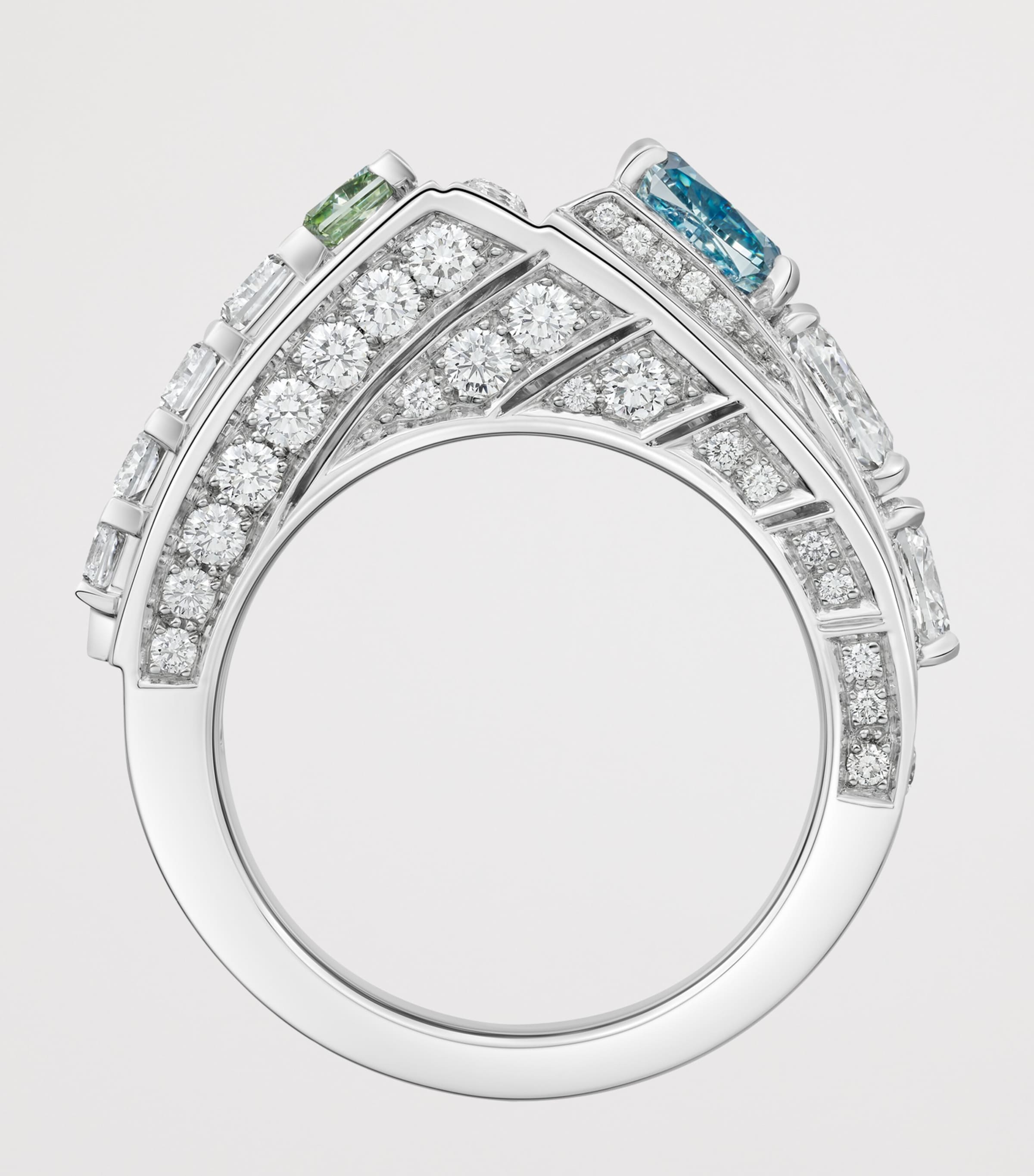 Cartier Platinum and Diamond Kinko Ring Platinum Image 3