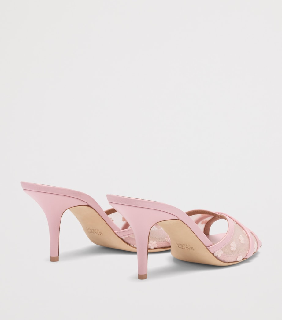 Malone Souliers Mesh-Leather Perla Mules 70 Peony Image 4