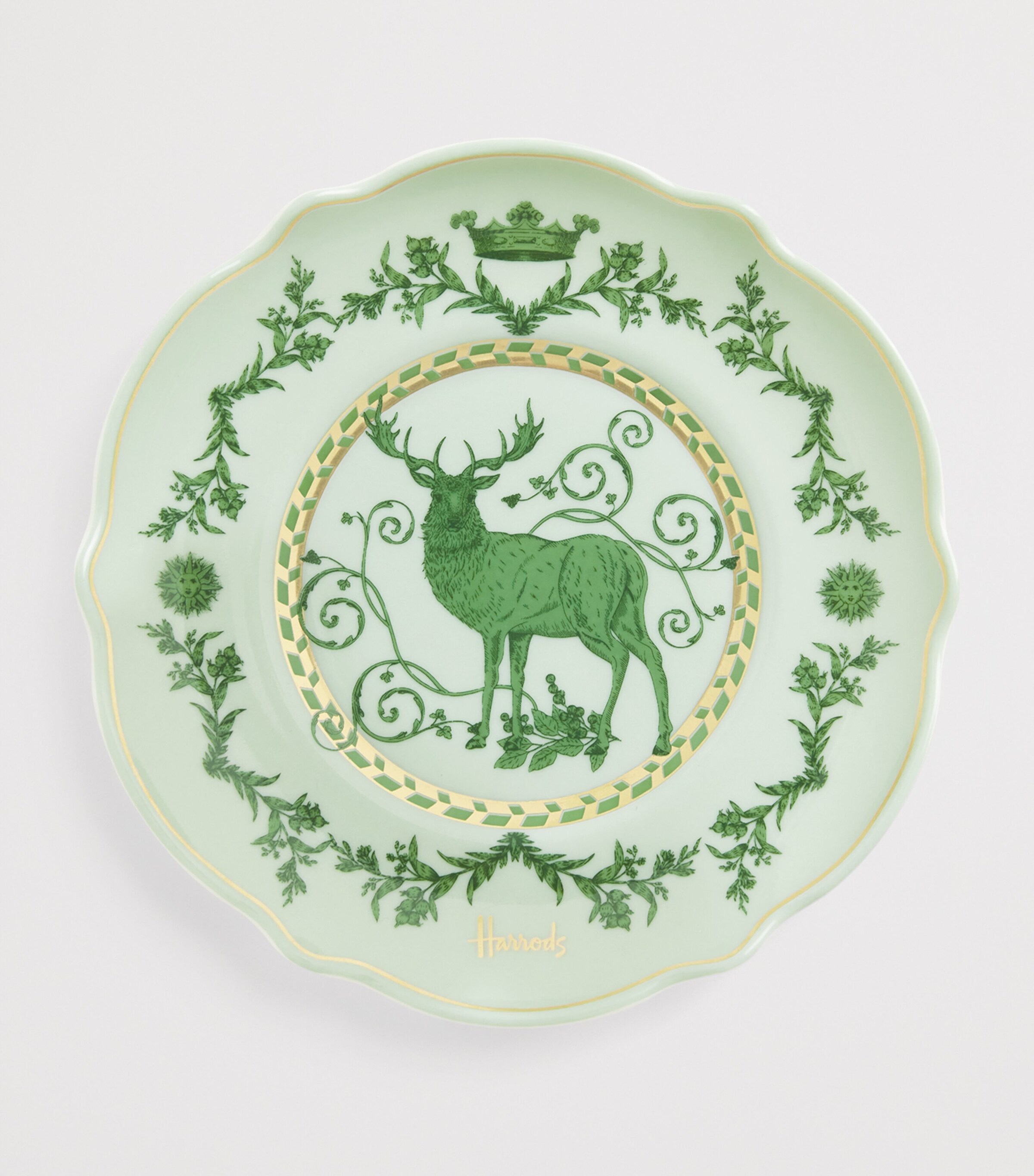 Bone China Menagerie Espresso Cup and Saucer GREEN Image 2