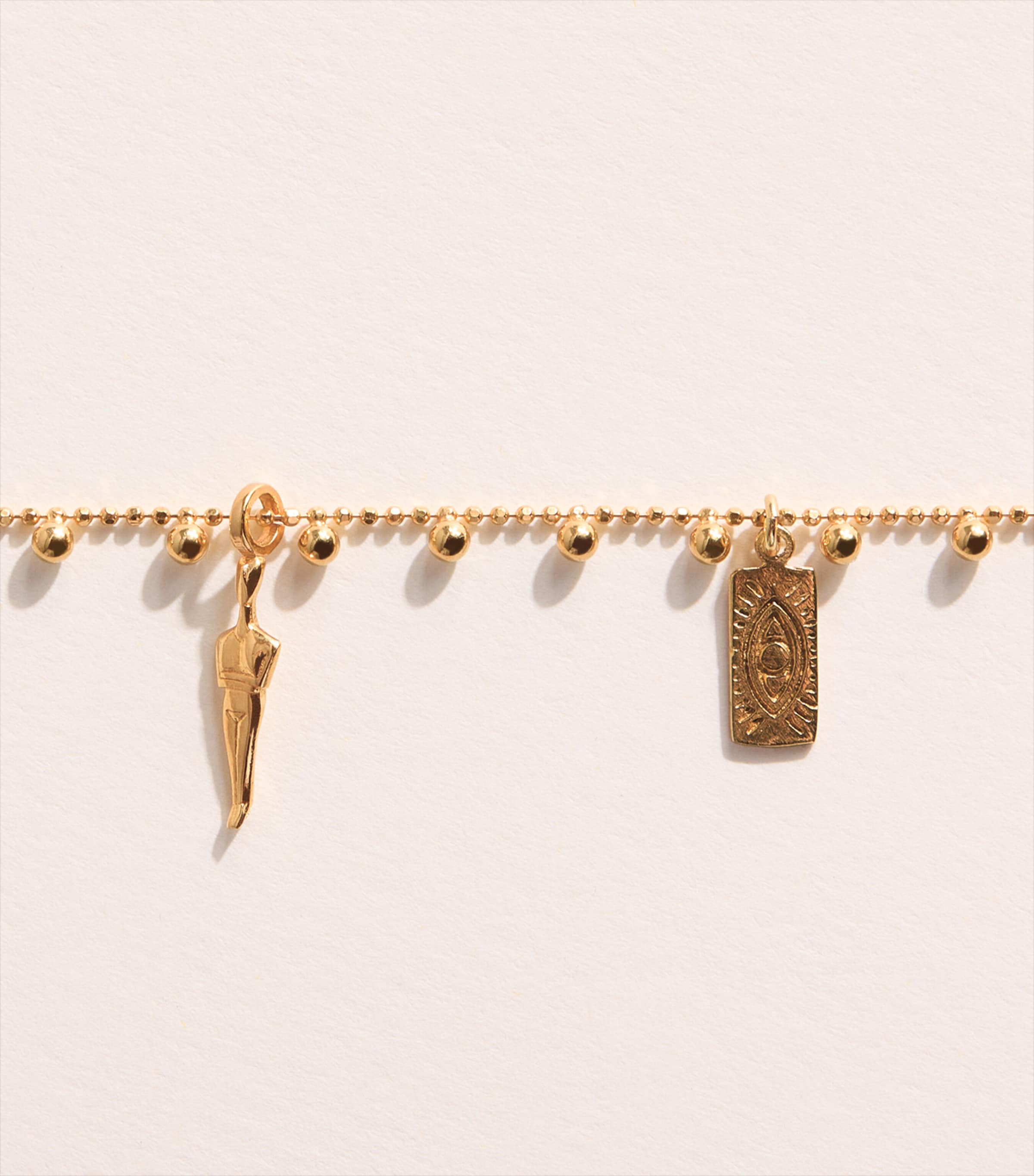 Hermina Athens Gold-Plated Olympos Charm Necklace Gold Image 3