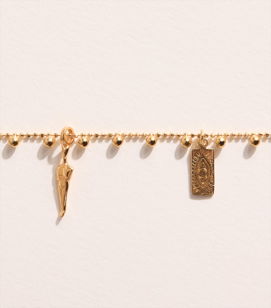 Hermina Athens Gold-Plated Olympos Charm Necklace Gold Image 3