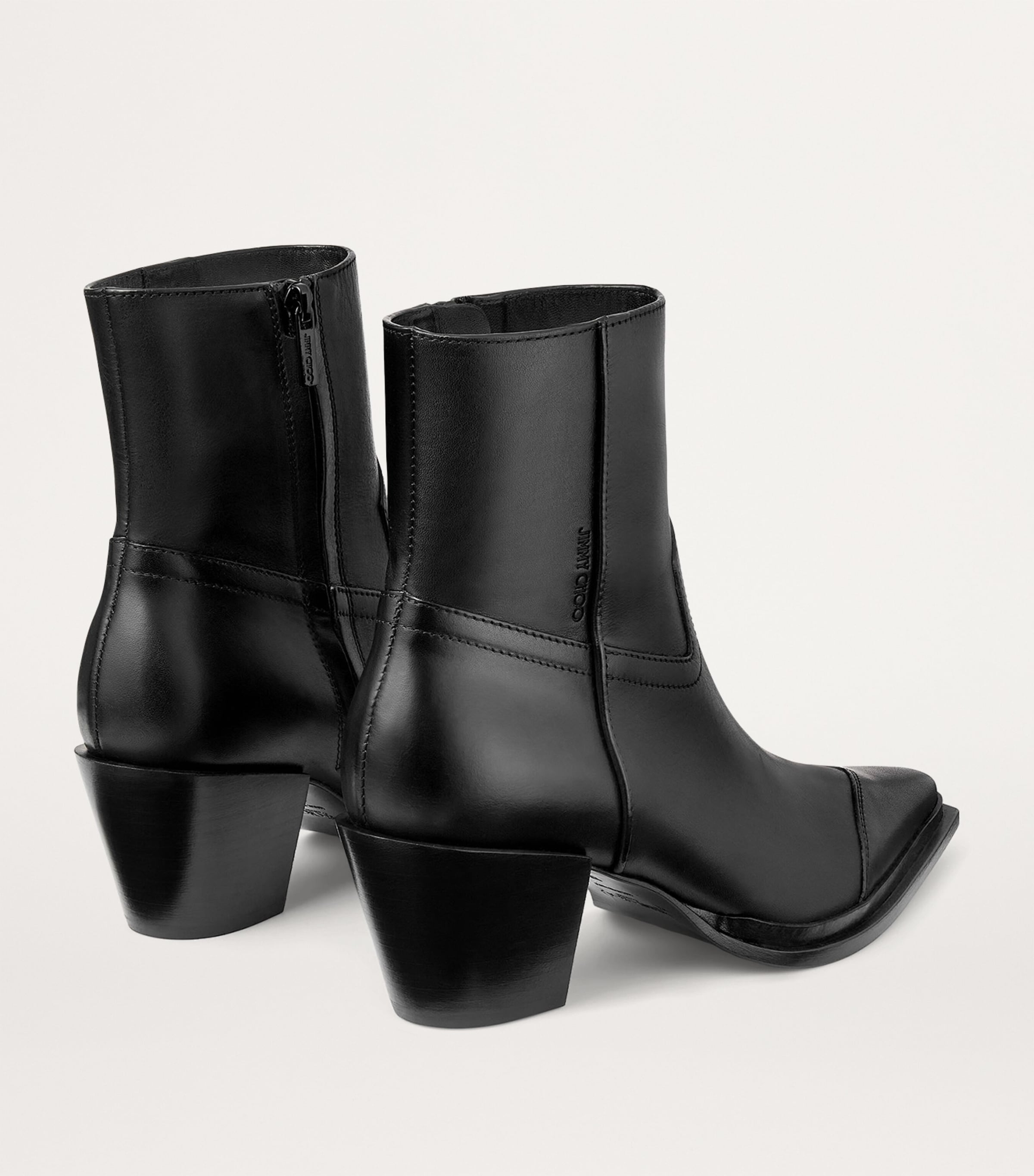 Cece 60 Leather Ankle Boots BLACK Image 2