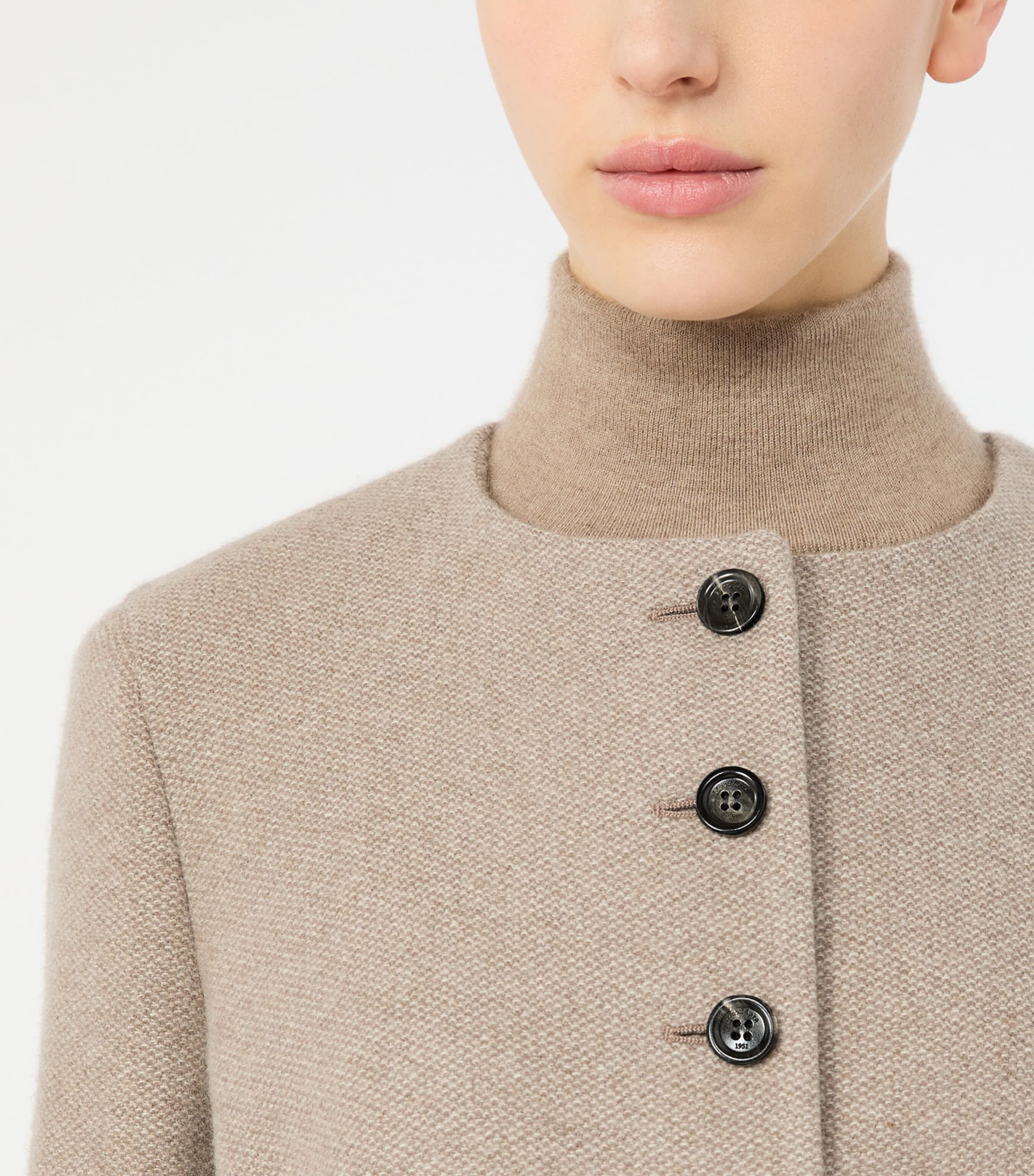 Max Mara Womens Cashmere Jacket Sand Image 5