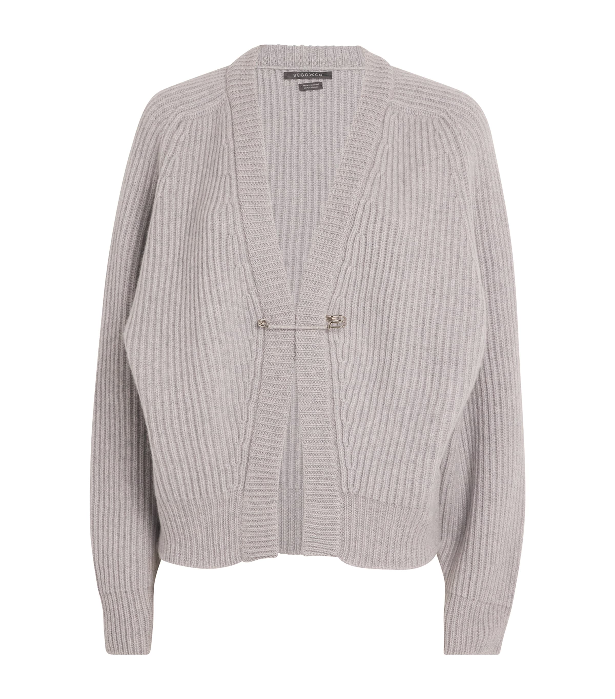 Shop Begg X Co Cashmere Shrug Cardigan In Grey