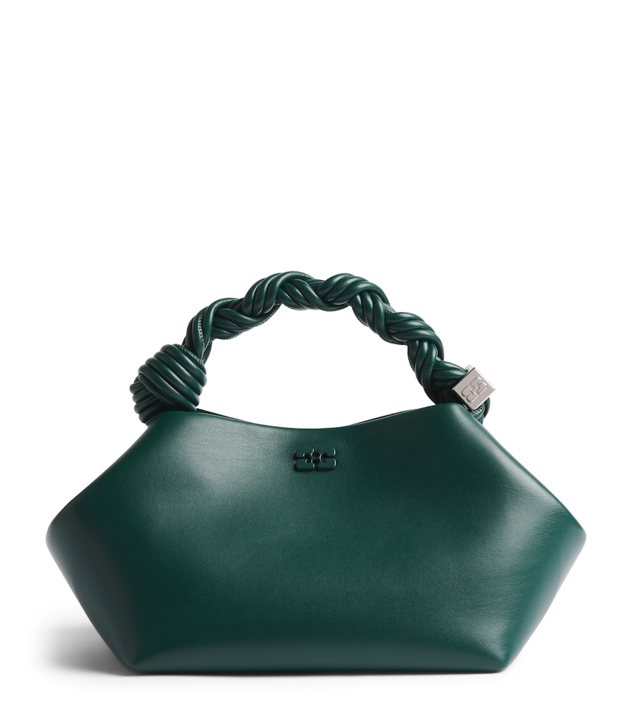 GANNI Small Bou Top-Handle Bag Dark Green Image 1