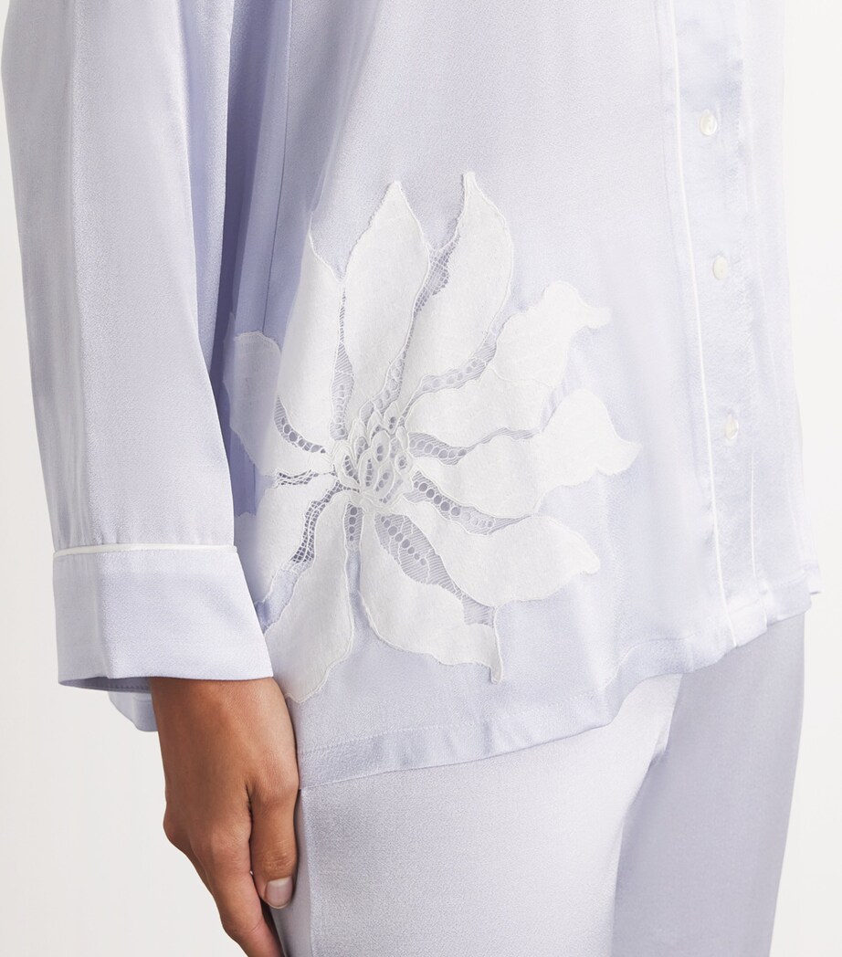 Bocan Womens Belladonna Pyjama Top Ice Blue Image 6