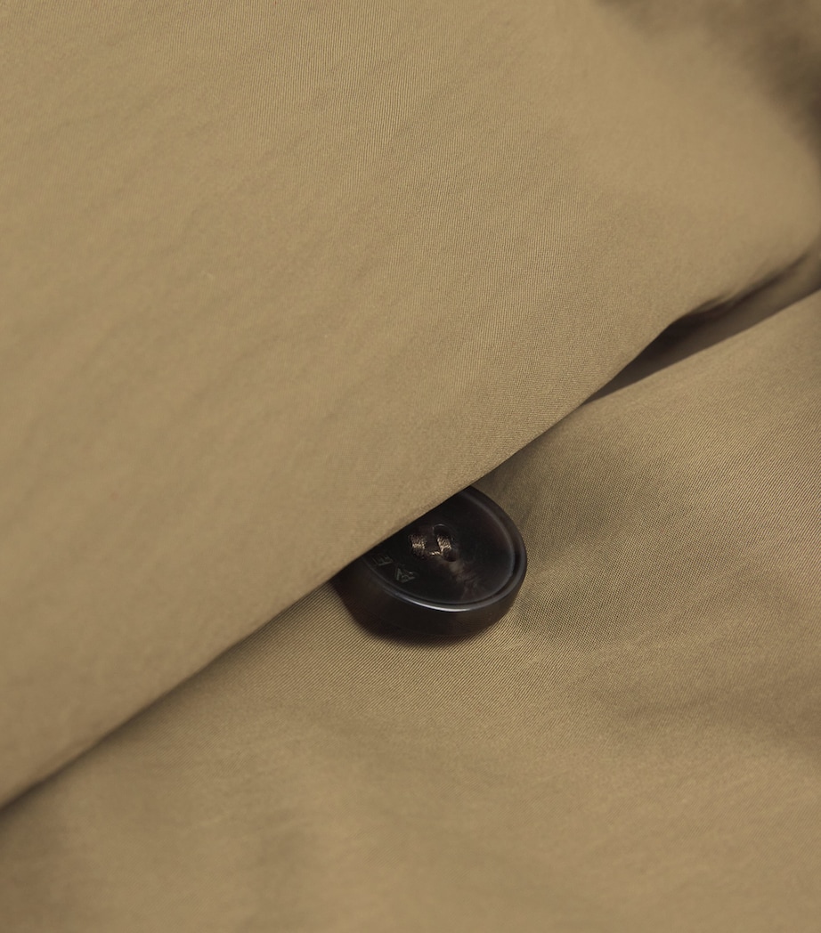 Leather-Trim Coral Trench Jacket 331 LIGHT KHAKI Image 5