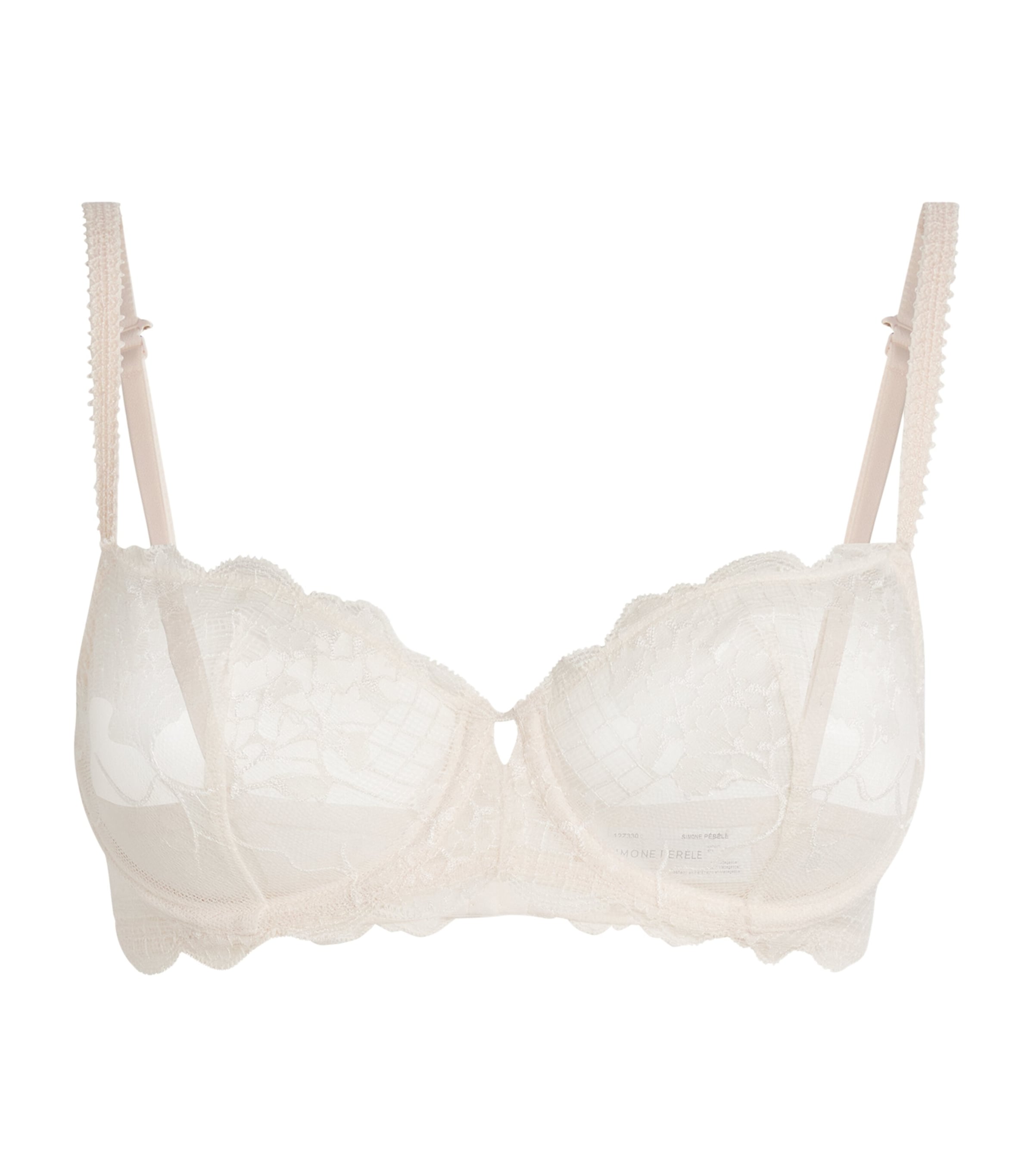 Simone Perele Lace Half-cup Reve Bra In Pink