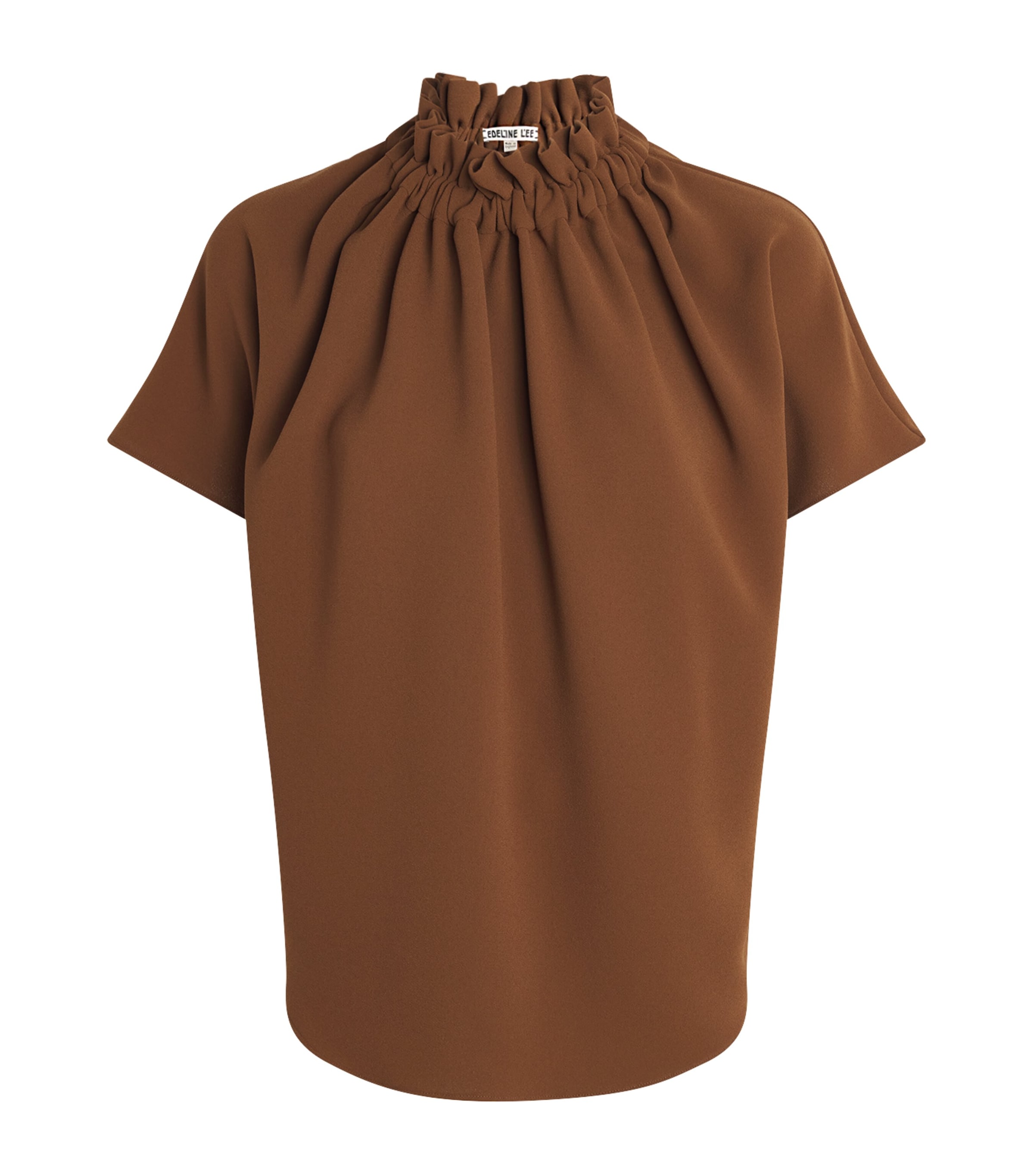 Edeline Lee Ruff Blouse In Brown