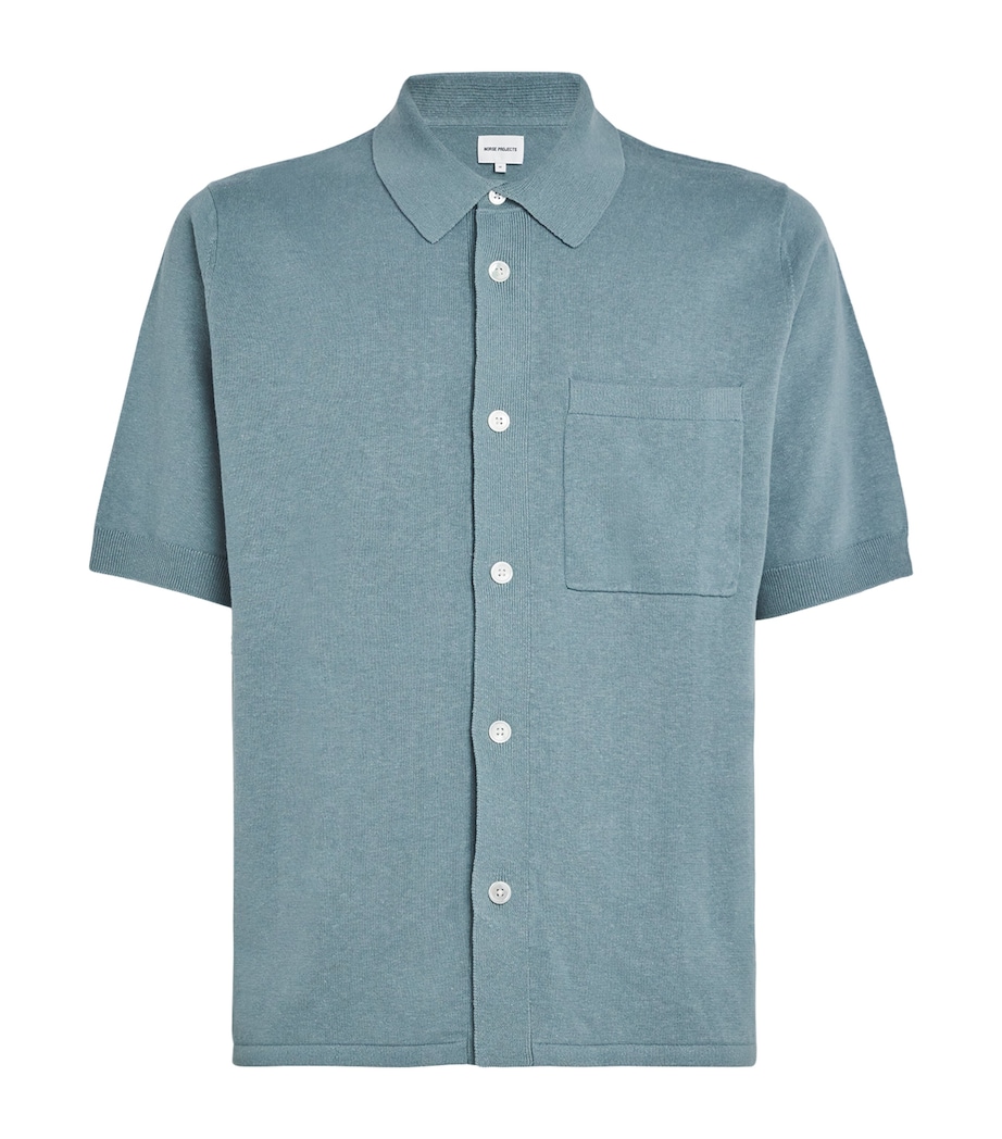 Linen-Cotton Rollo Shirt GREYISH BLUE Image 1