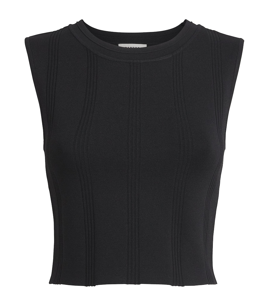 Sandro Paris Knitted Crop Top Black Image 1