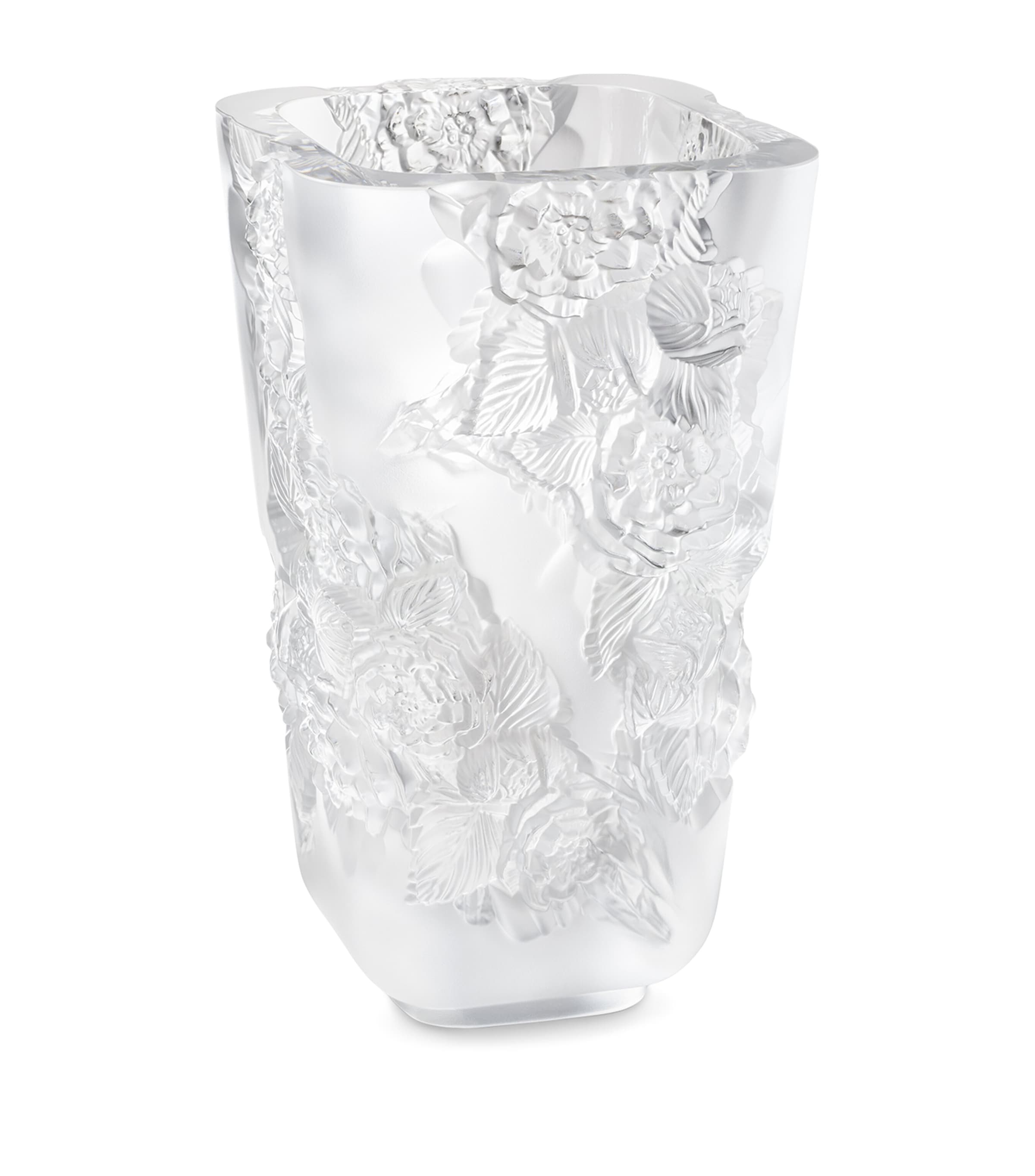 Large Crystal Pivoines Vase (35cm) INCOLORE Image 1