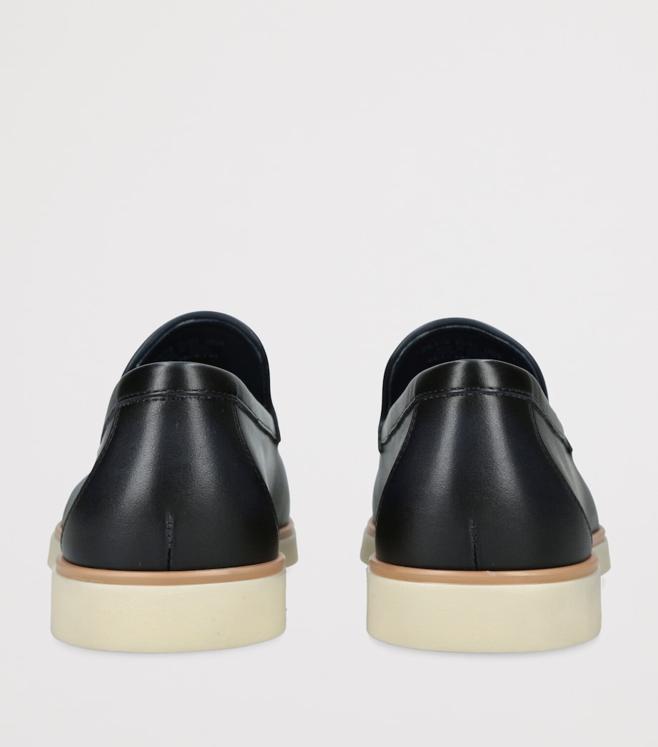 Leather Calpe Loafers NAVY Image 2