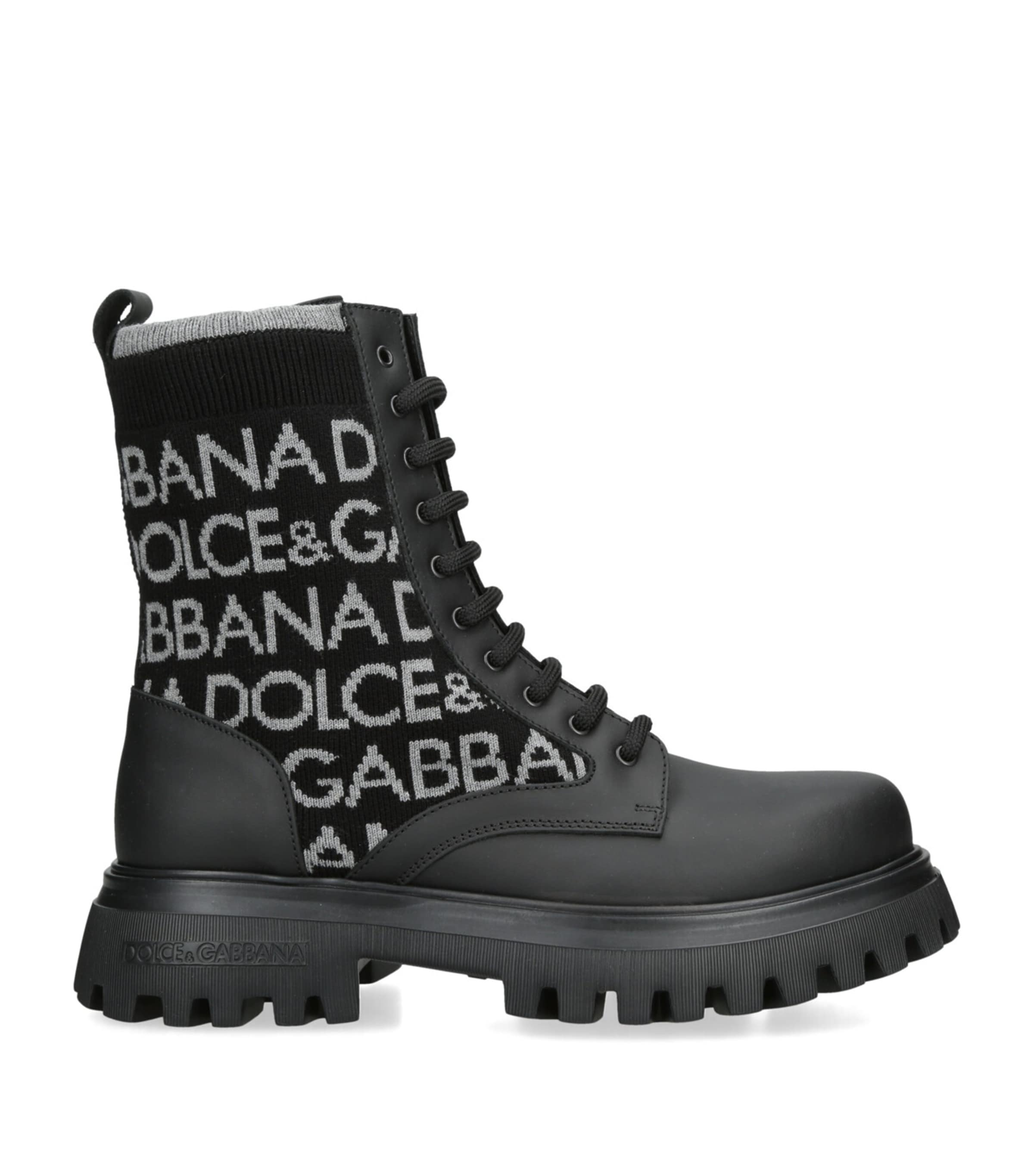 Shop Dolce & Gabbana Calfskin Logo Boots