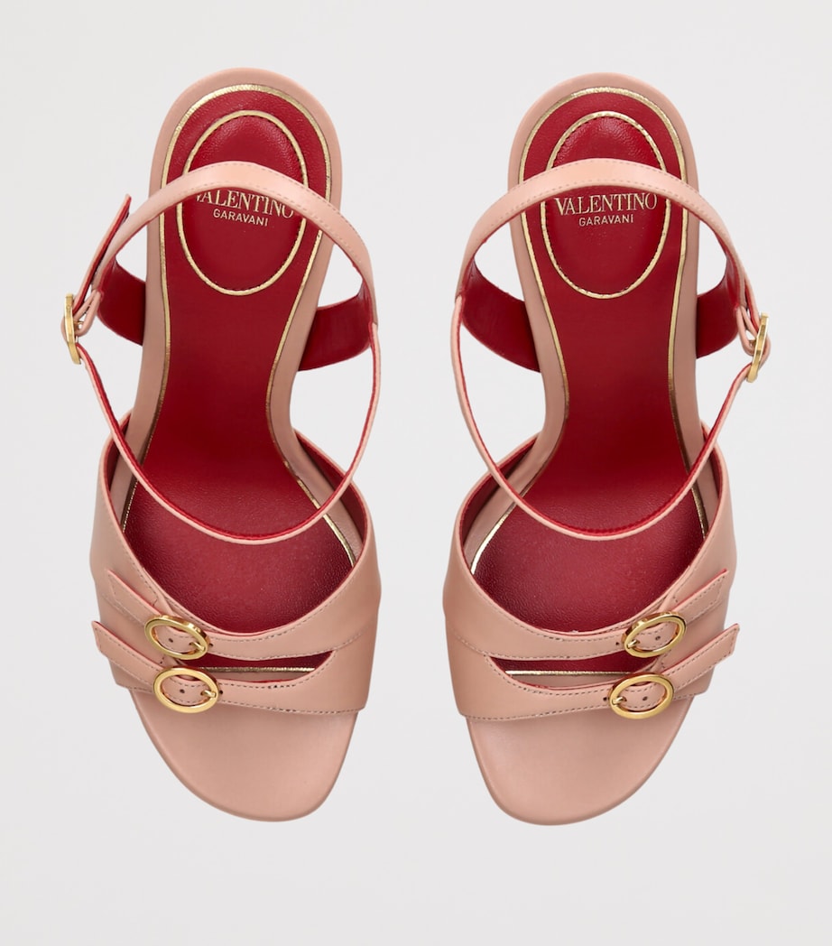 Valentino Garavani Leather Crasher Platform Heels 145 Blush Image 4