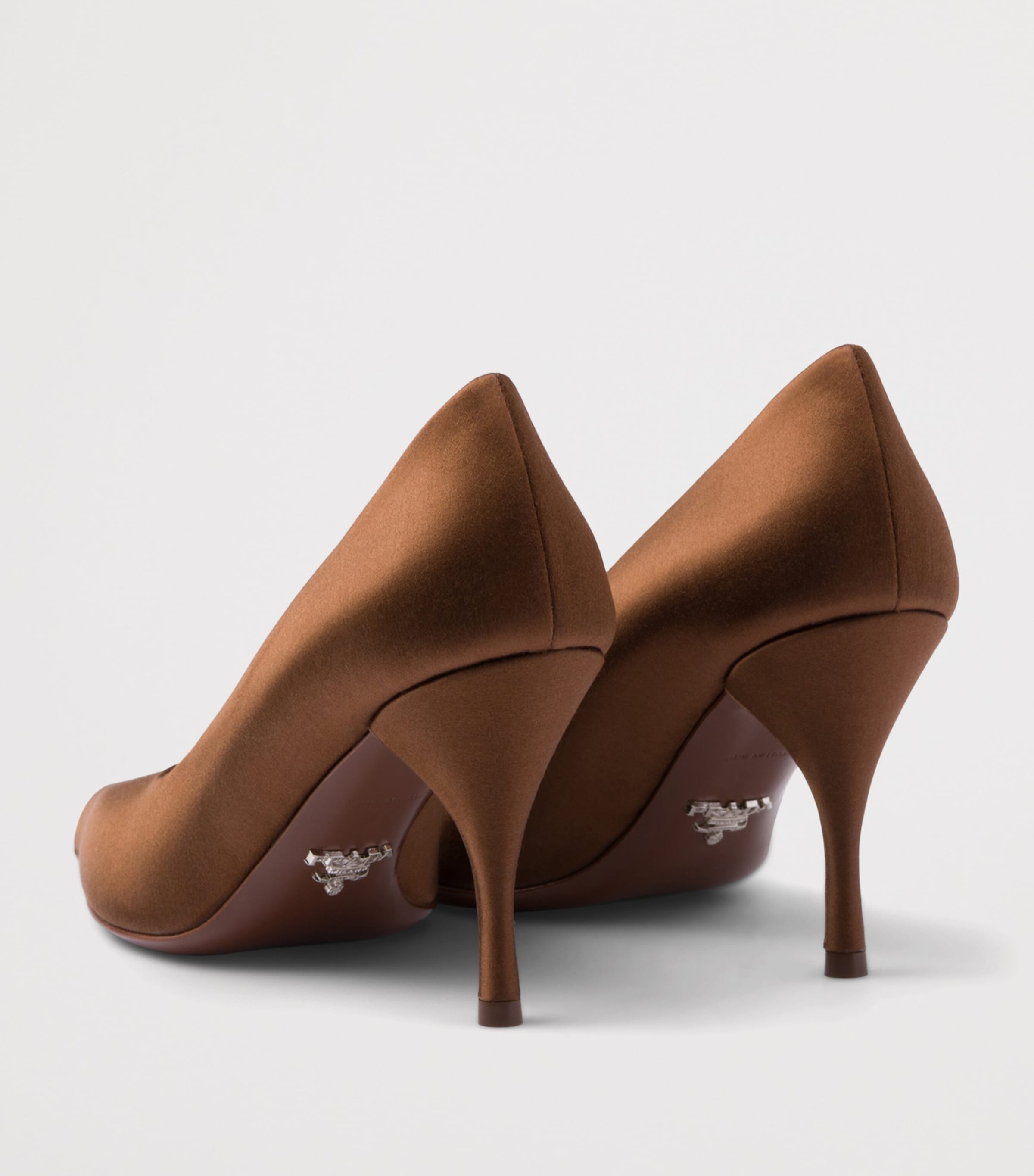 Prada Satin Pumps 85 Brown Image 5