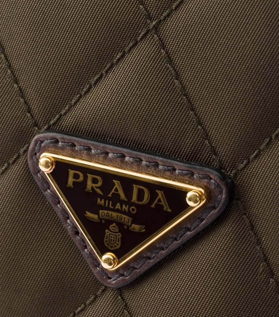 Prada Re-Nylon and Leather Corsaire Shoulder Bag Green Image 6