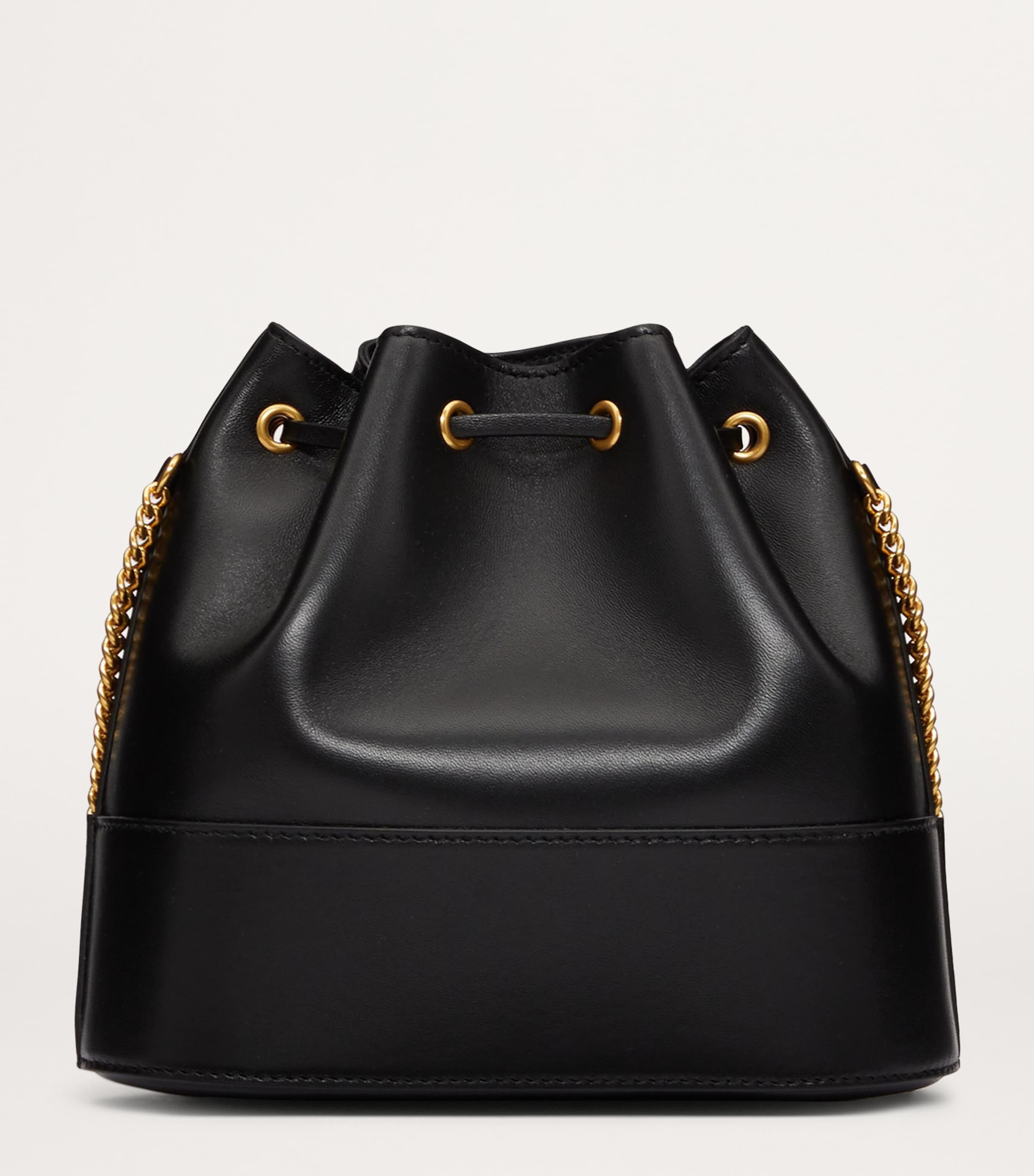 Leather VLogo Bucket Bag 0NO Image 5