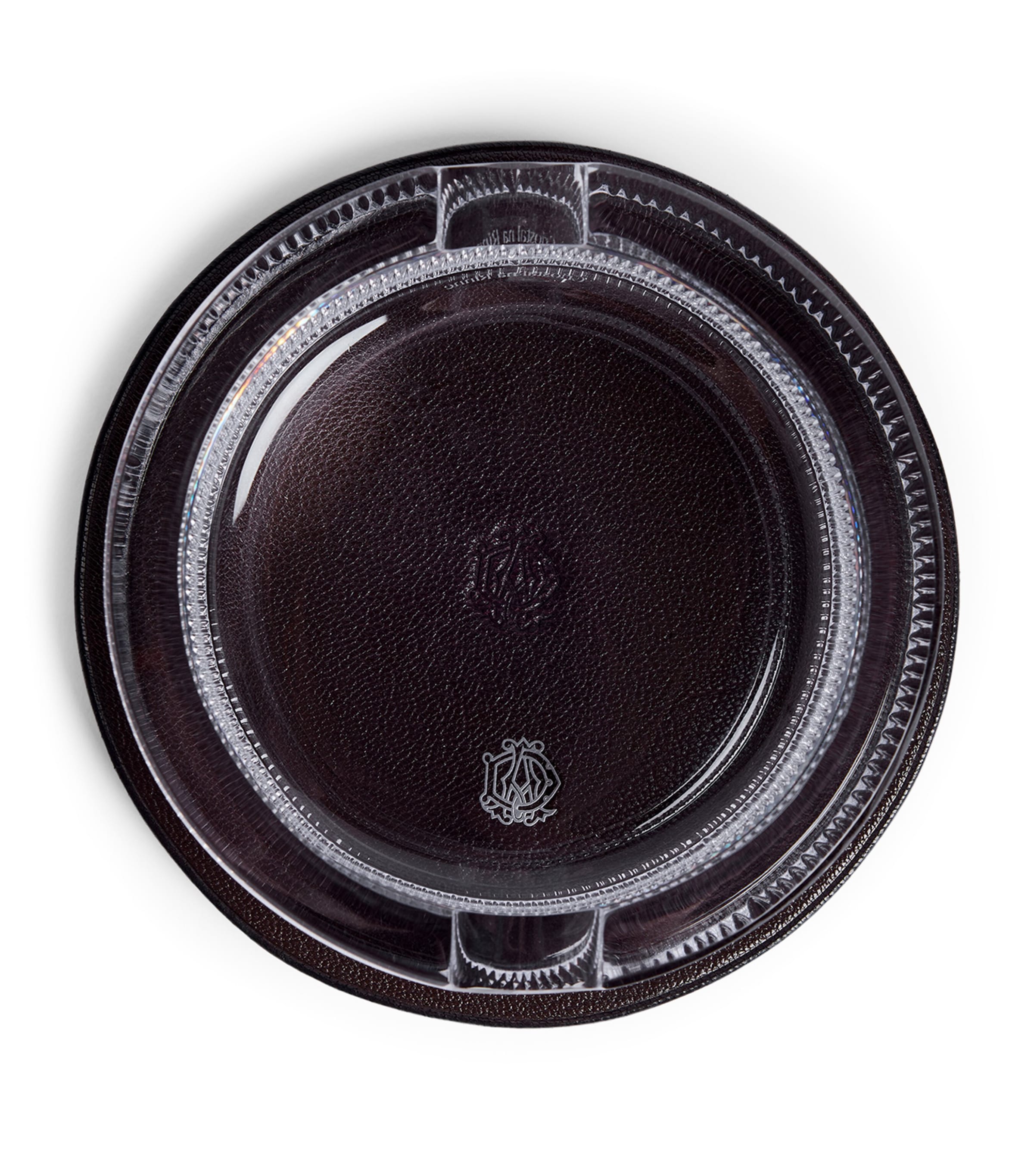 Dunhill Crystal Ashtray with Leather Base Image 3