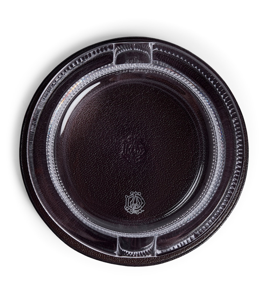 Dunhill Crystal Ashtray with Leather Base Image 3
