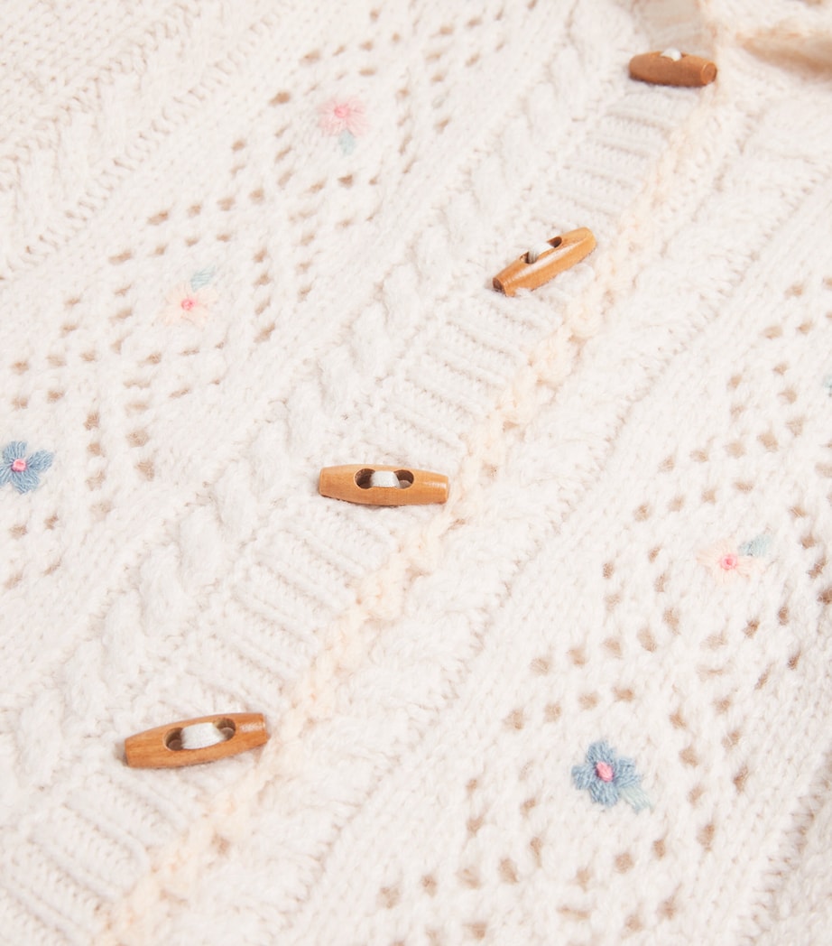 Hooded Tonylane Cardigan CREAM Image 3