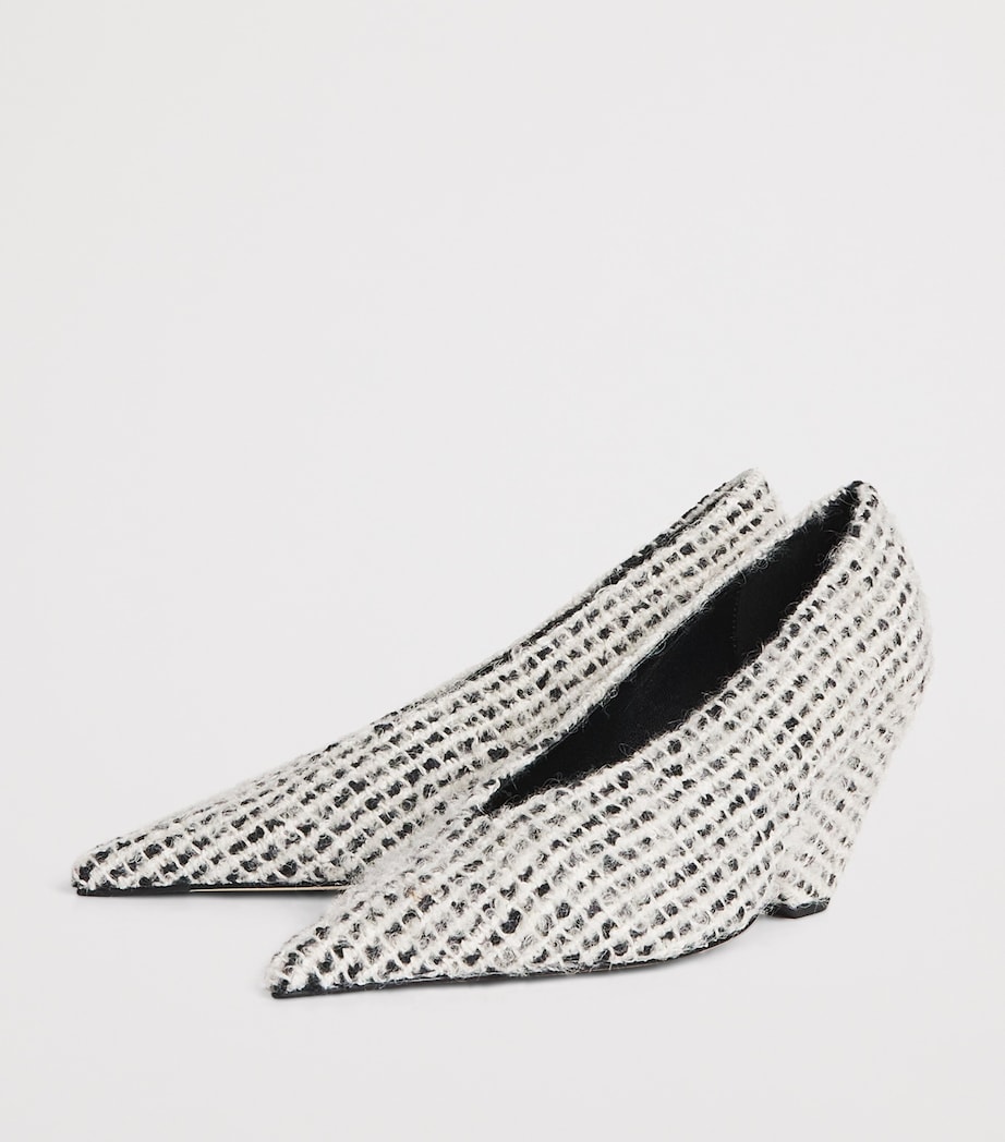 Wool Bouclé Rhys Pumps 80 CREAM/BLACK Image 3