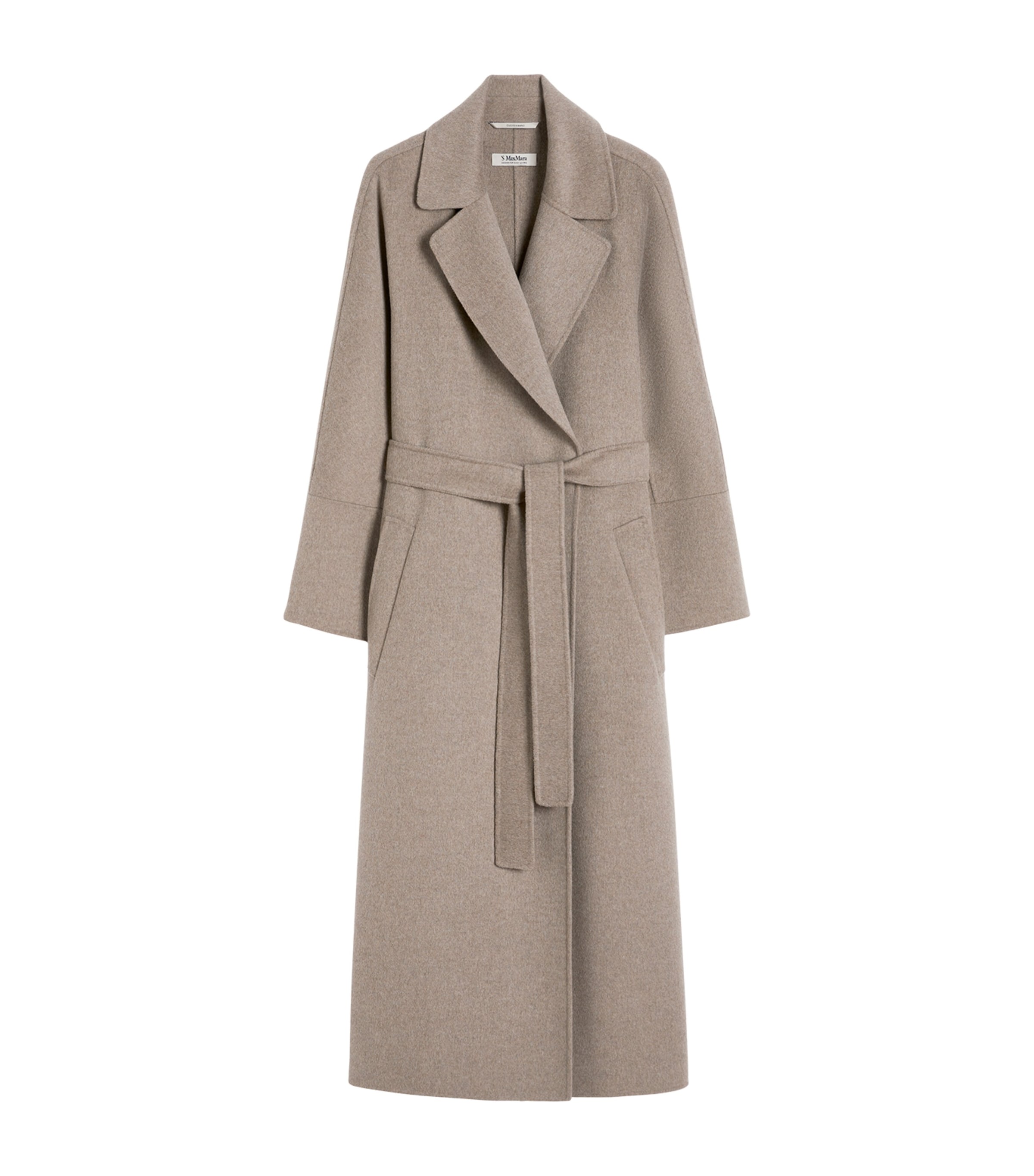 Virgin Wool Wrap Coat MEDIUM GREY Image 1