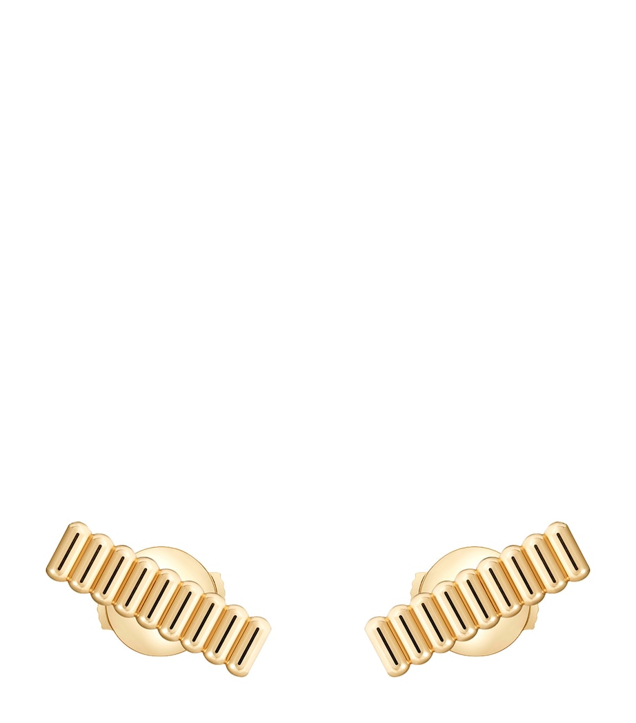 Boucheron Yellow Gold Quatre Grosgrain Stud Earrings Yellow Gold Image 1